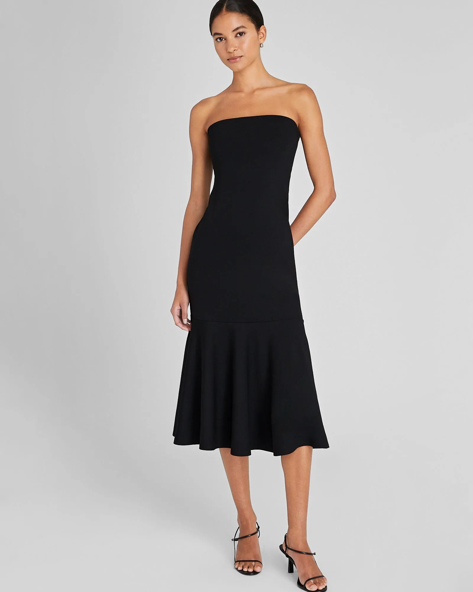 Fluted Strapless Knit Midi Dress sold by Club Monaco product image thumbnail 4