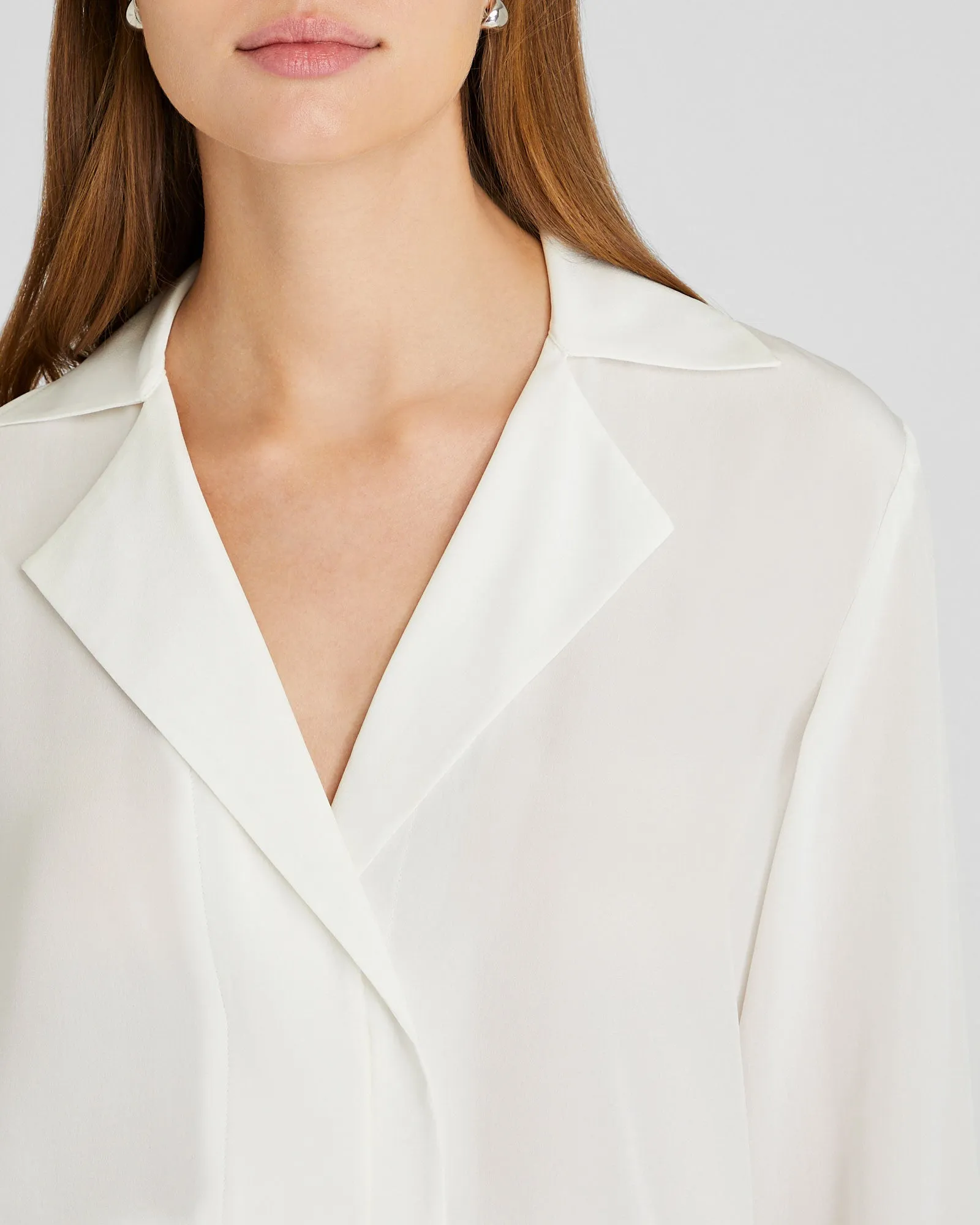 Silk Open-Neck Blouse sold by Club Monaco product image thumbnail 4