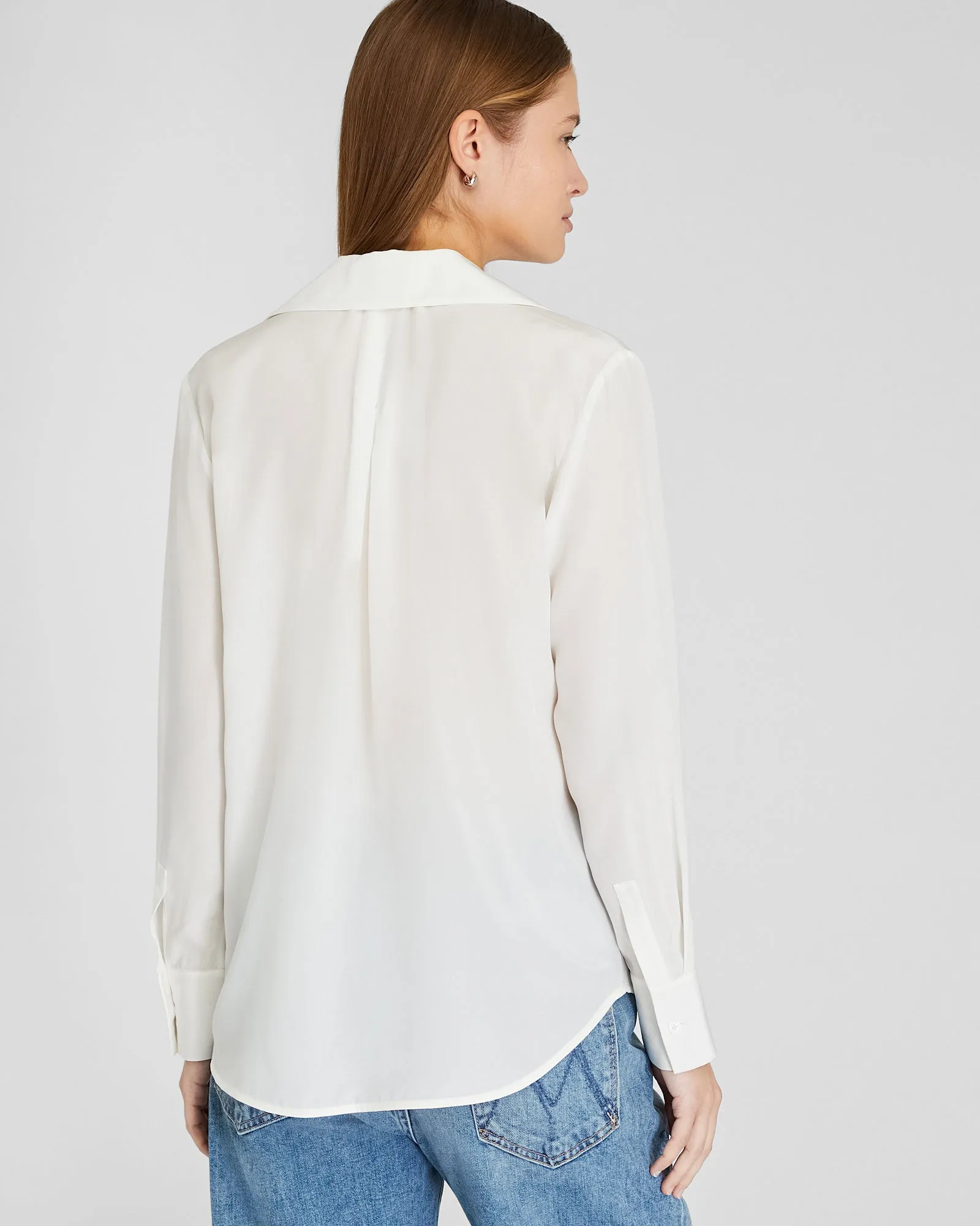 Silk Open-Neck Blouse sold by Club Monaco product image thumbnail 3