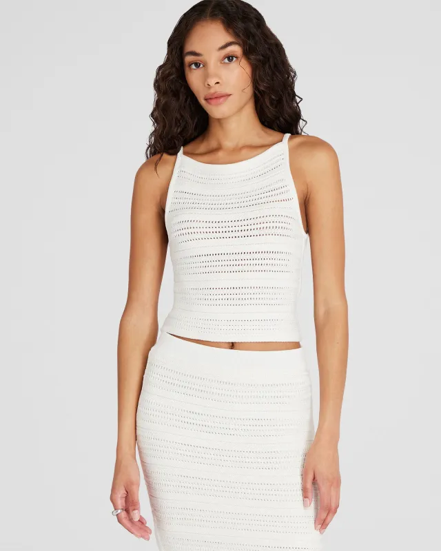 Cotton Open-Stitch Sleeveless Top sold by Club Monaco