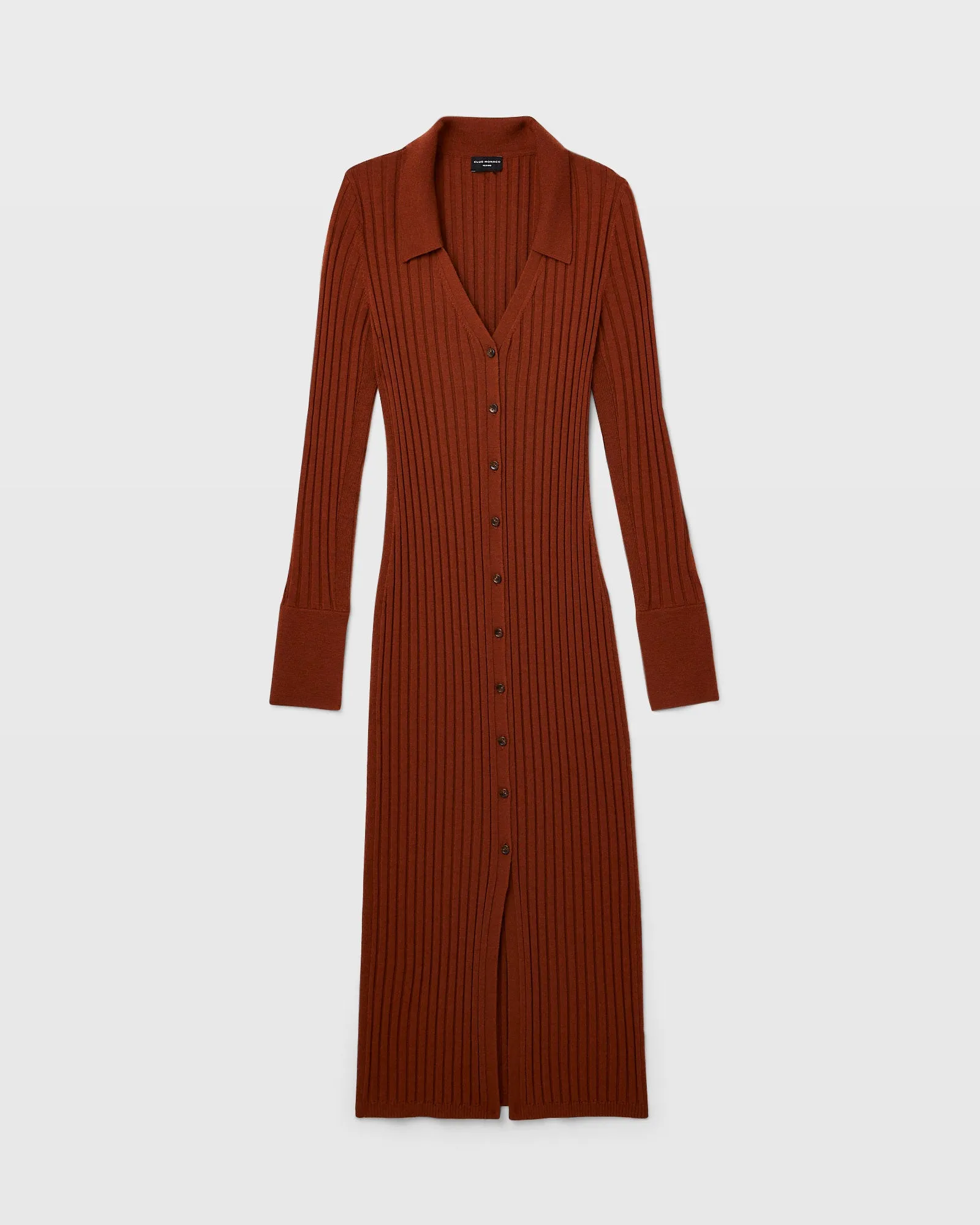 Ribbed Collared Cardigan Dress sold by Club Monaco product image thumbnail 5