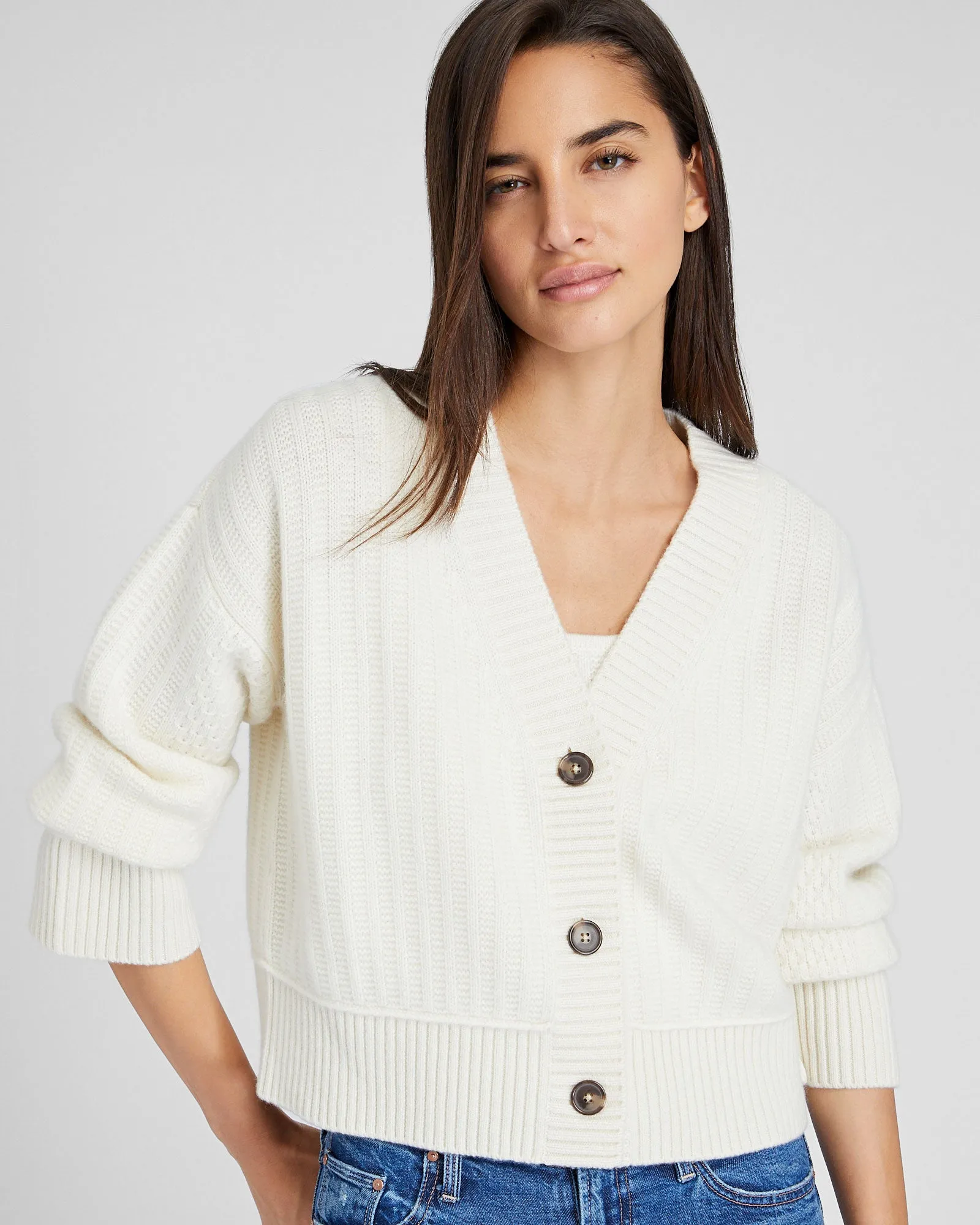 Textured Cashmere Cardigan sold by Club Monaco