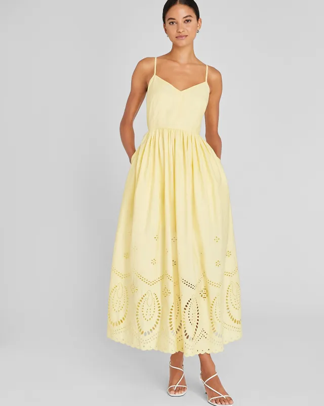 Embroidered Eyelet Maxi Dress sold by Club Monaco
