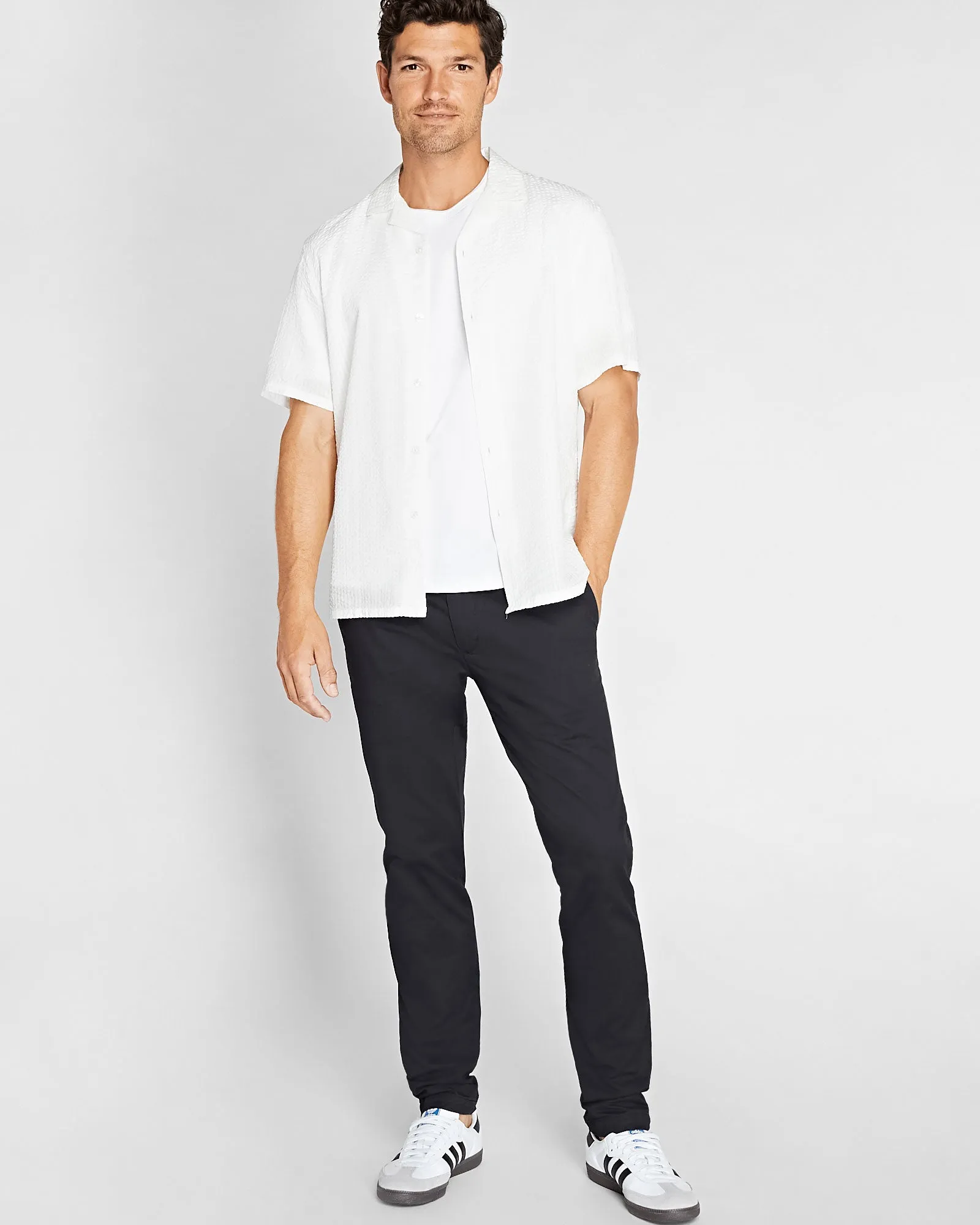 Short Sleeve Camp Collar Seersucker Shirt sold by Club Monaco product image thumbnail 4