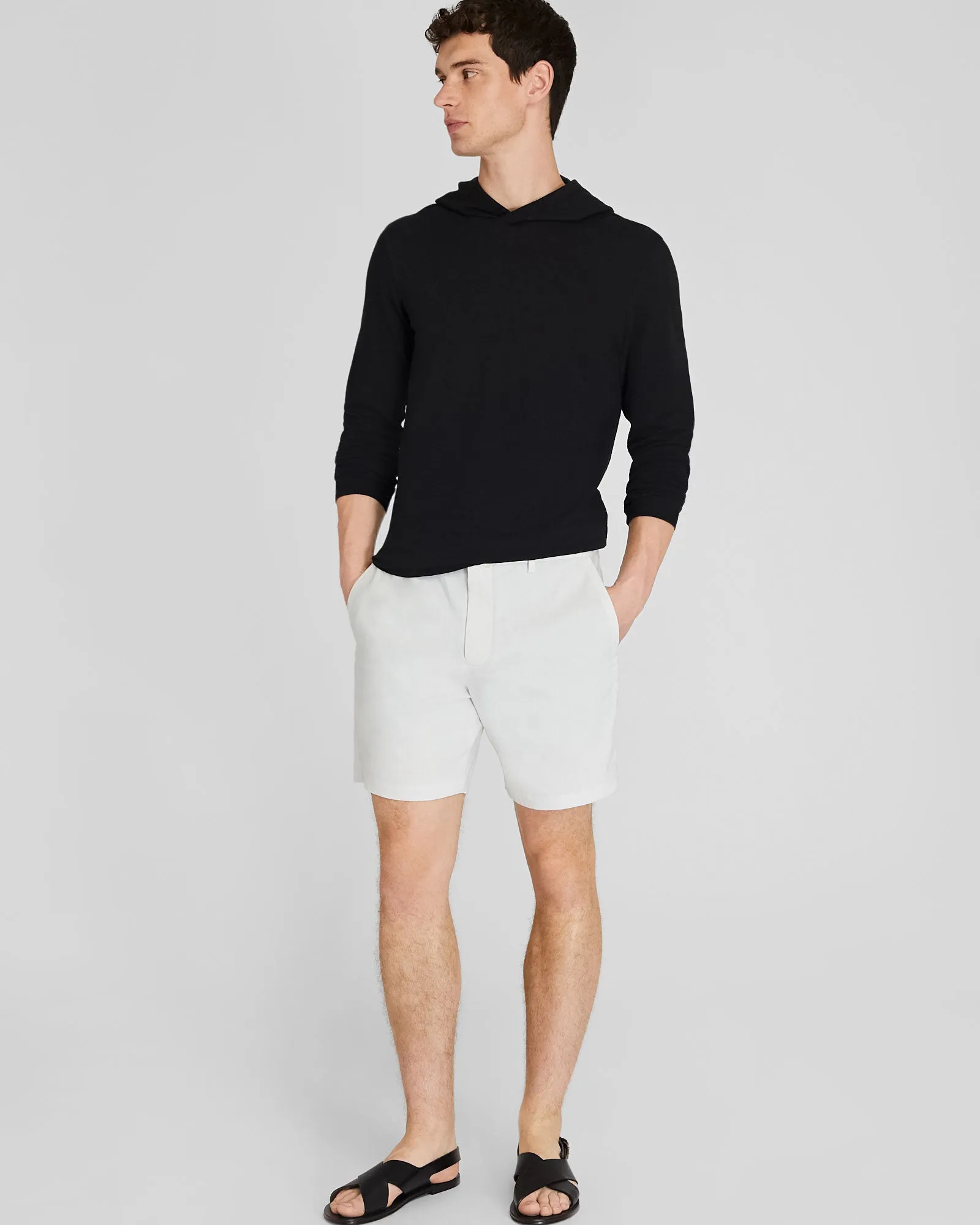 Linen-Cotton Piqué Hoodie sold by Club Monaco product image thumbnail 2