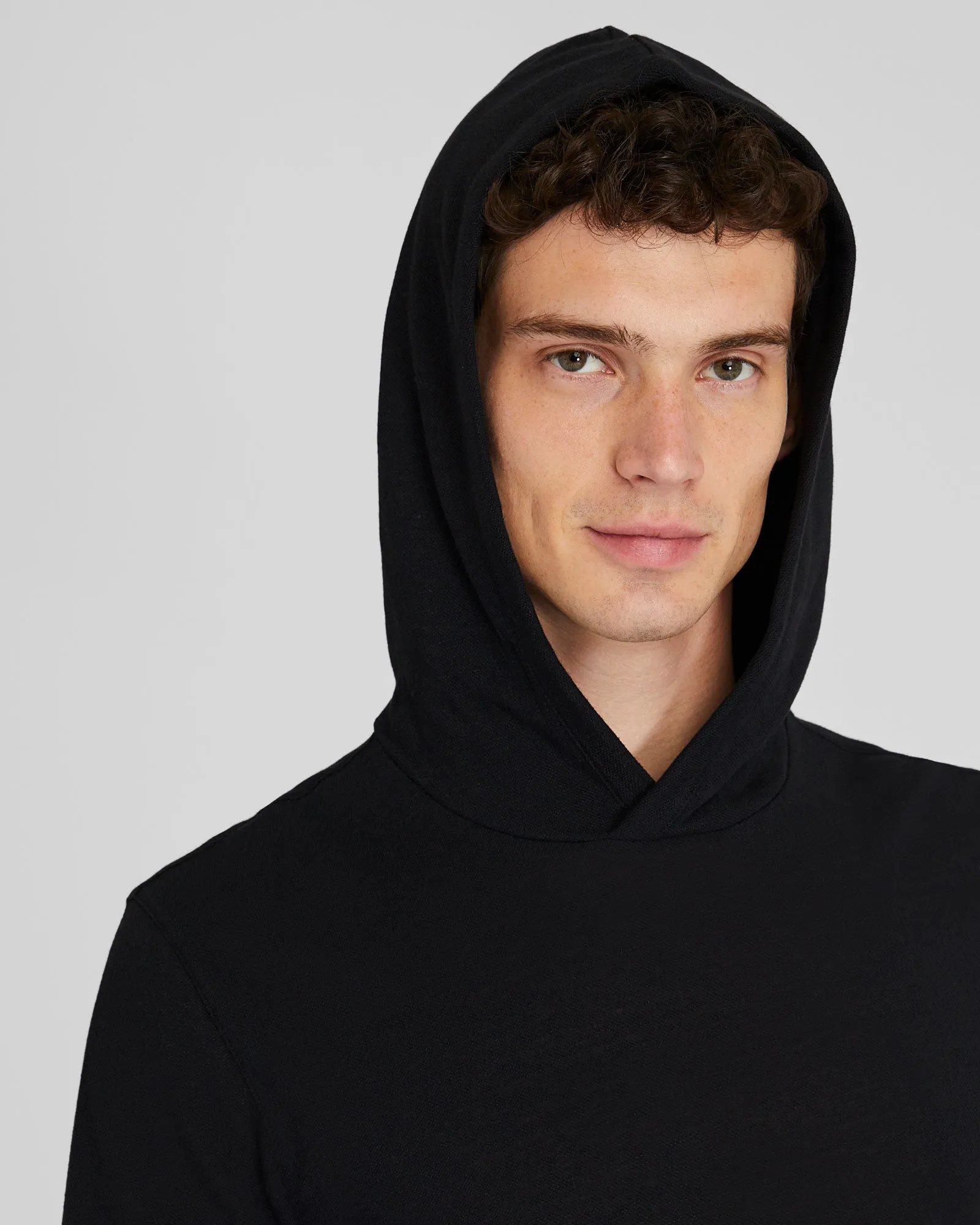 Linen-Cotton Piqué Hoodie sold by Club Monaco product image thumbnail 4