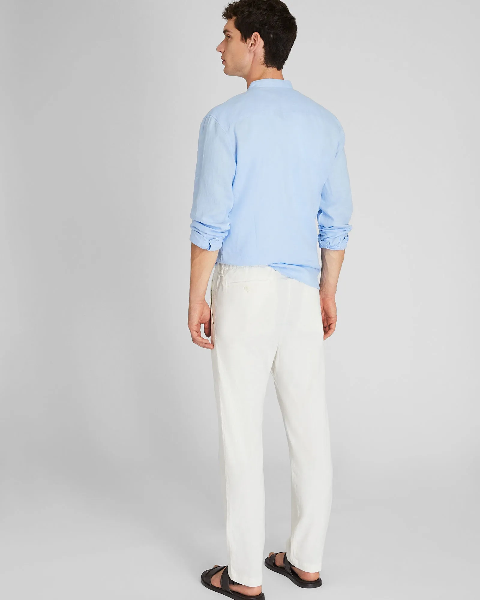 Relaxed Tapered Linen-Blend Pant sold by Club Monaco product image thumbnail 2