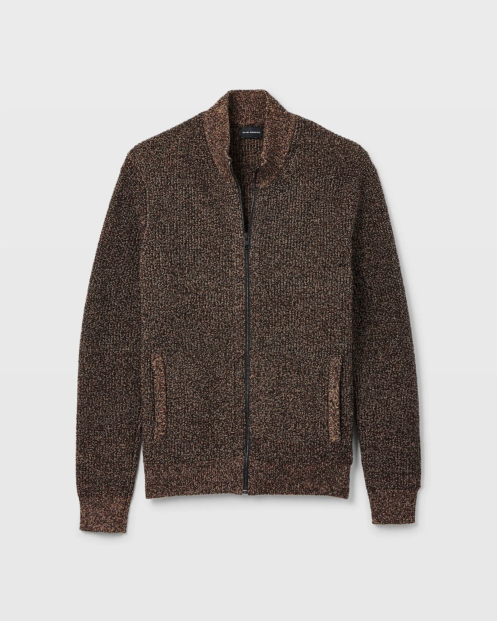 Textural Mouline Full Zip Sweater sold by Club Monaco product image thumbnail 5