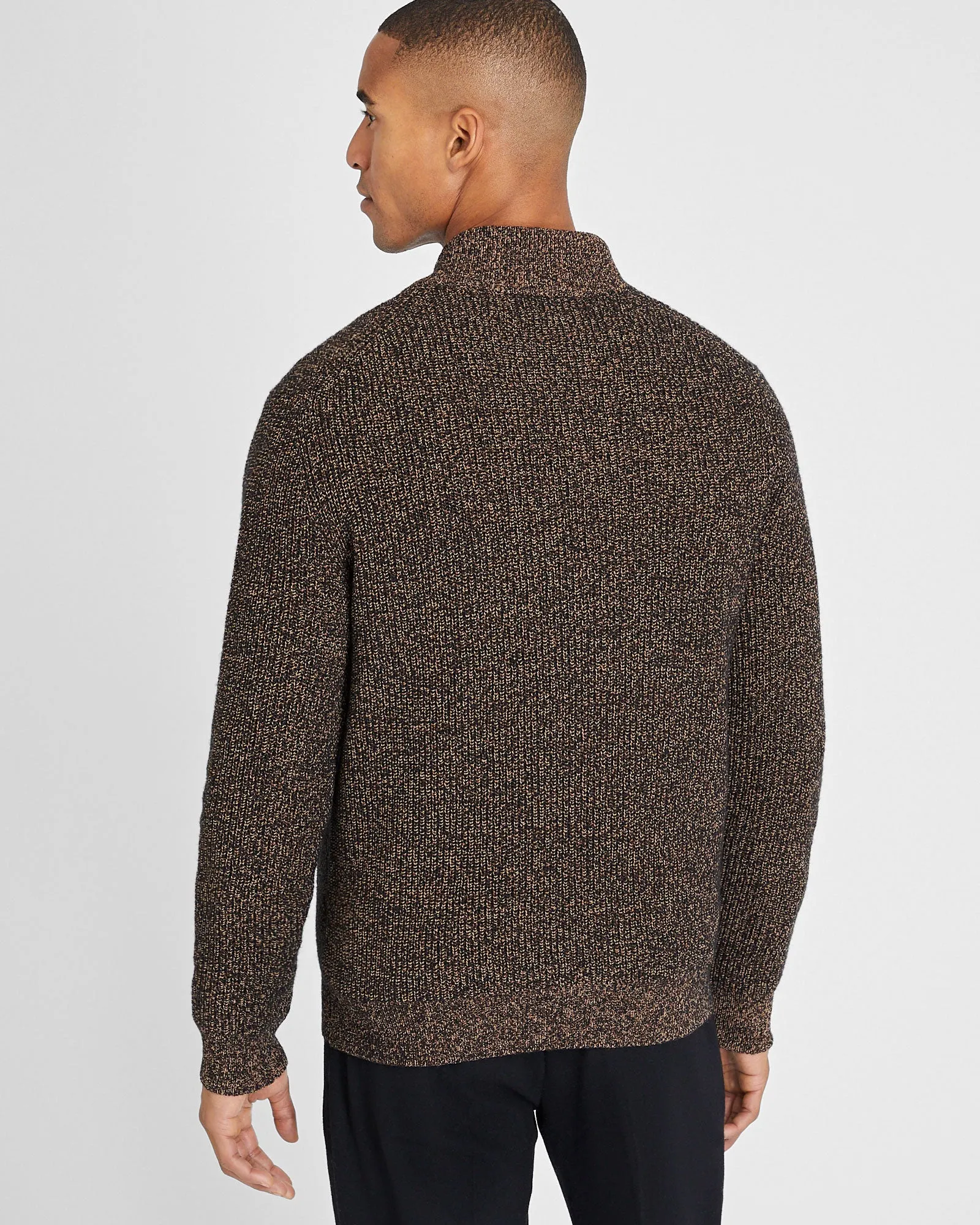 Textural Mouline Full Zip Sweater sold by Club Monaco product image thumbnail 3