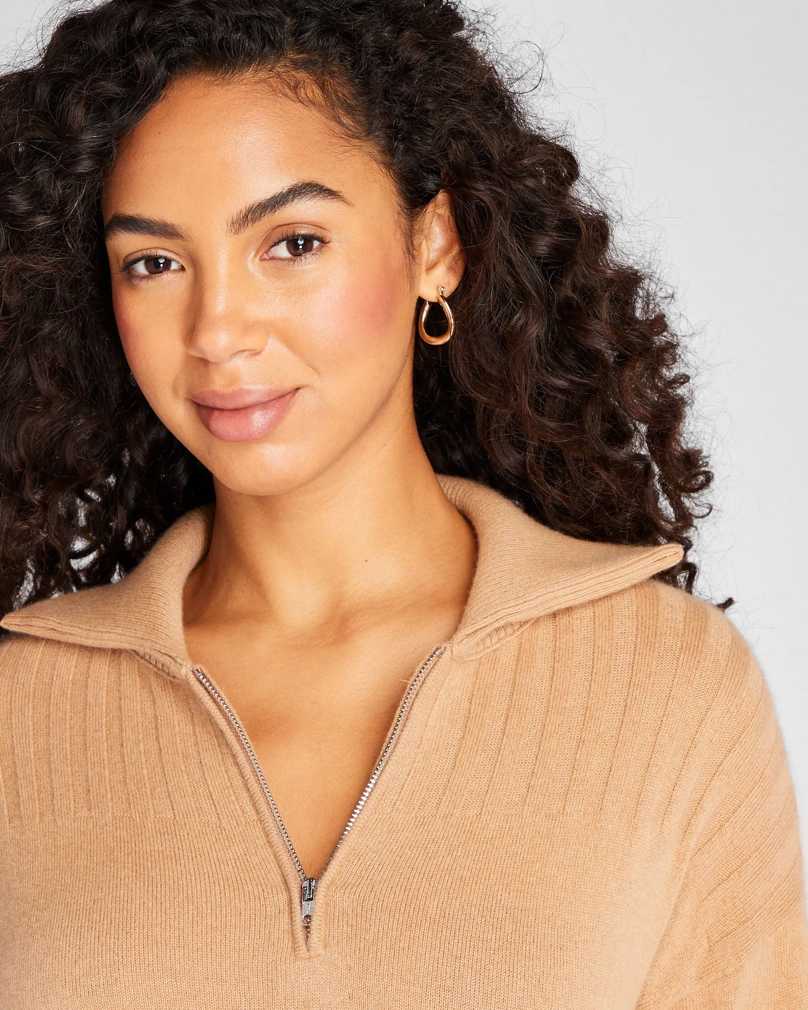 Cashmere Ribbed Quarter-Zip Sweater sold by Club Monaco product image thumbnail 2