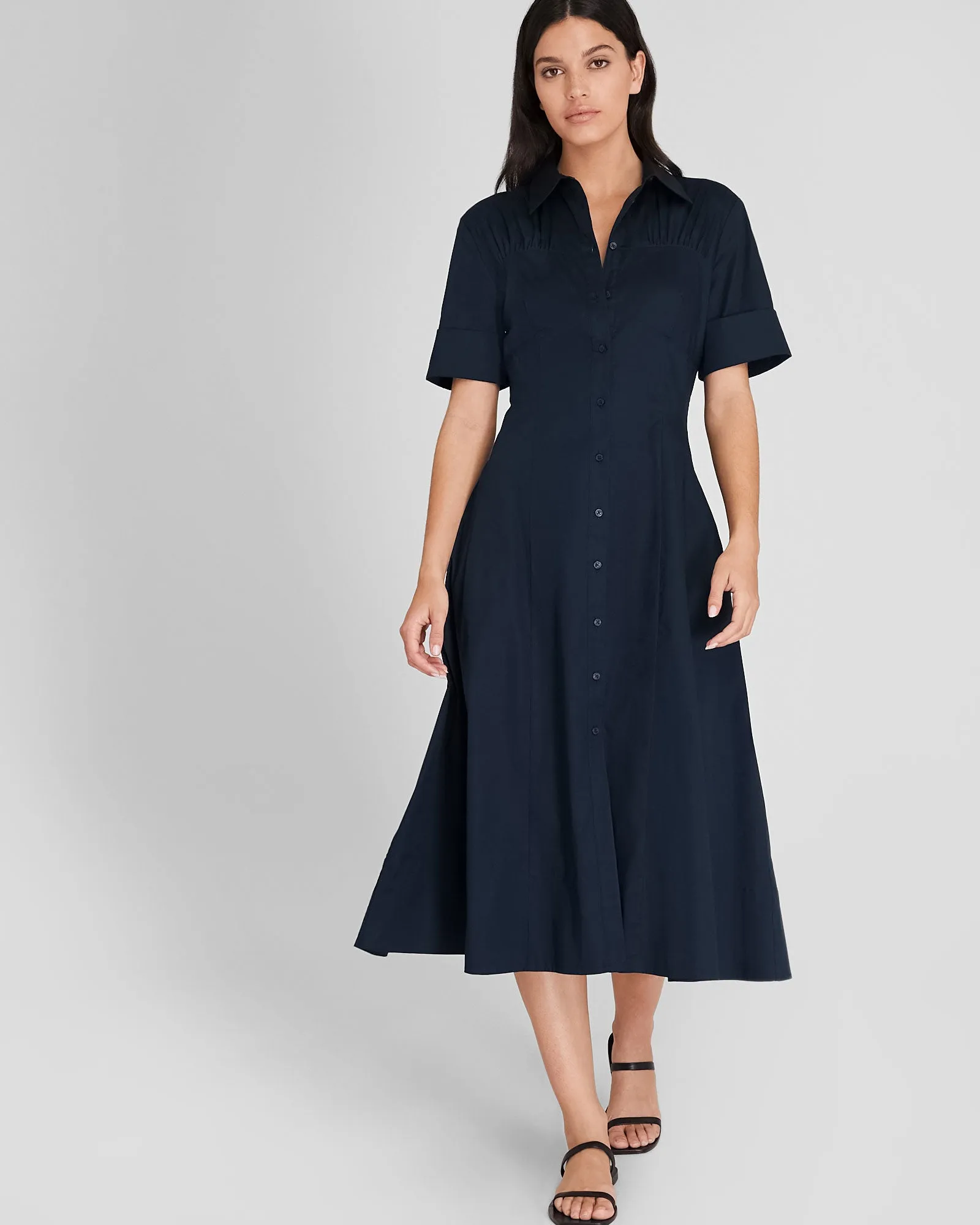 Cotton Poplin Midi Shirt Dress sold by Club Monaco product image thumbnail 2
