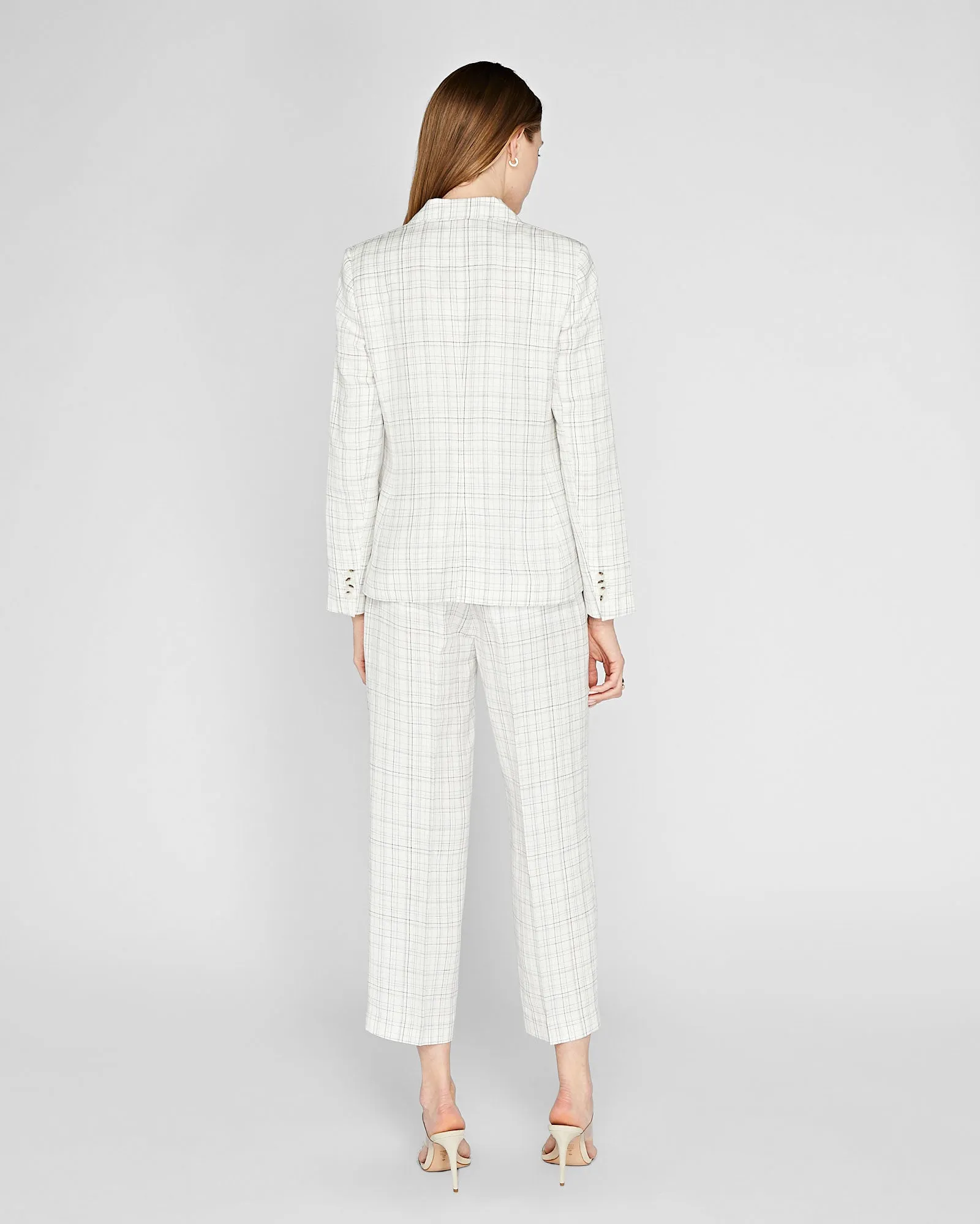 Plaid Signature Linen Blend Pant sold by Club Monaco product image thumbnail 2