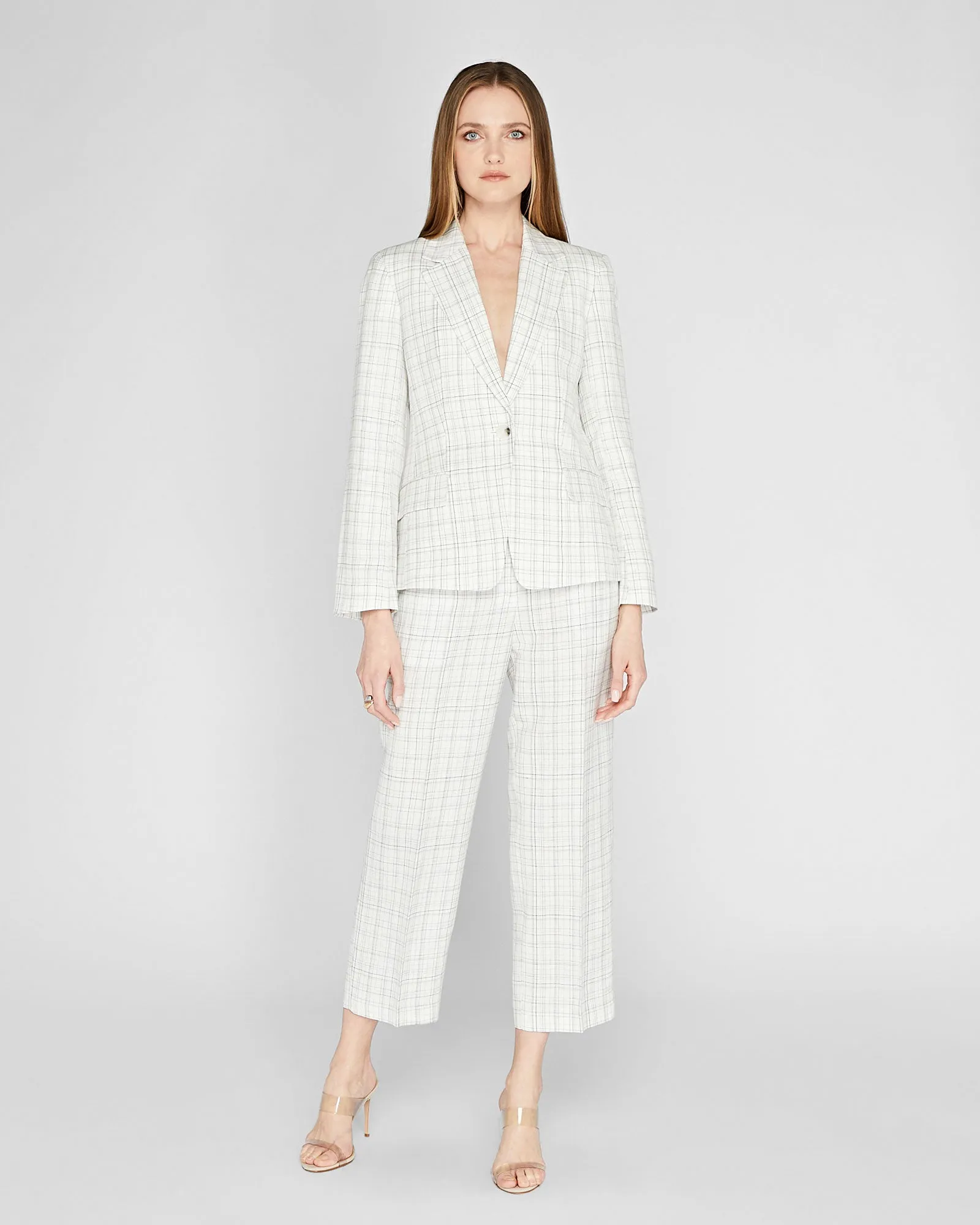 Plaid Signature Linen Blend Pant sold by Club Monaco
