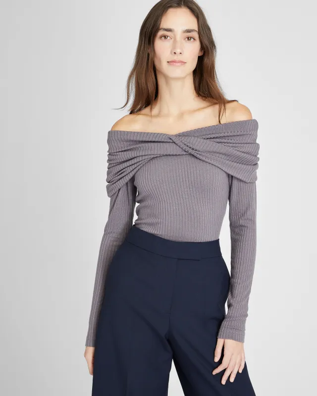 Off-The-Shoulder Knit Top sold by Club Monaco