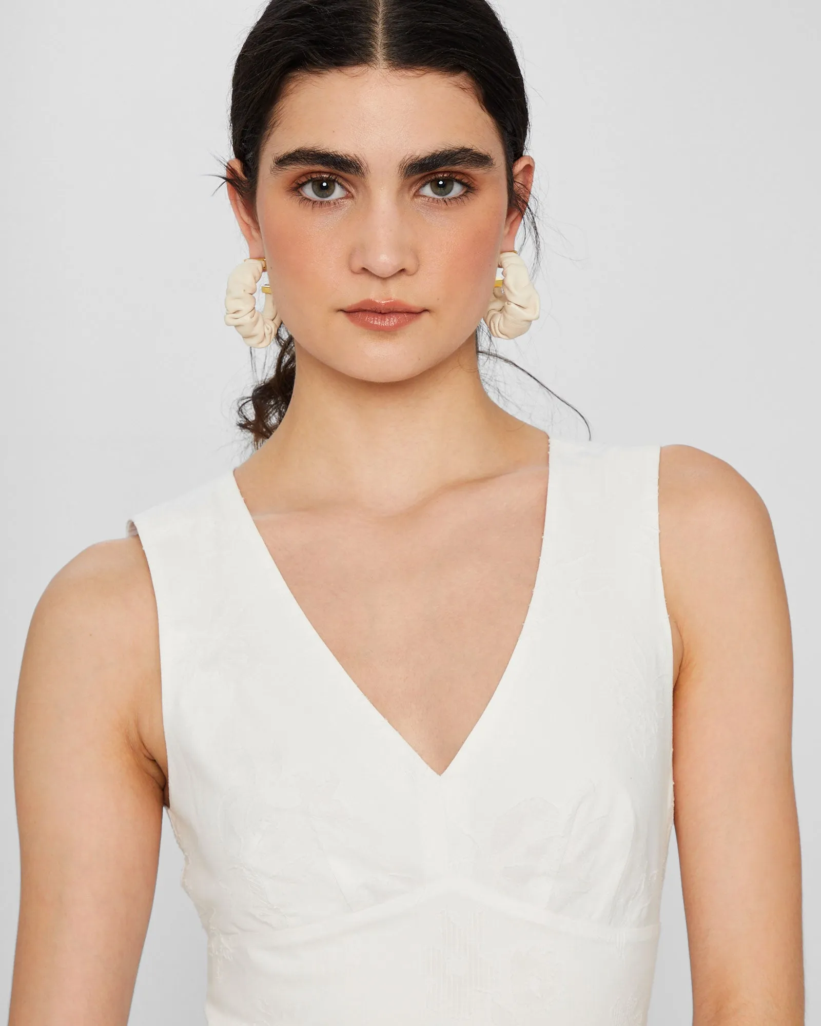 Floral Jacquard Tie Back Crop Top sold by Club Monaco product image thumbnail 4