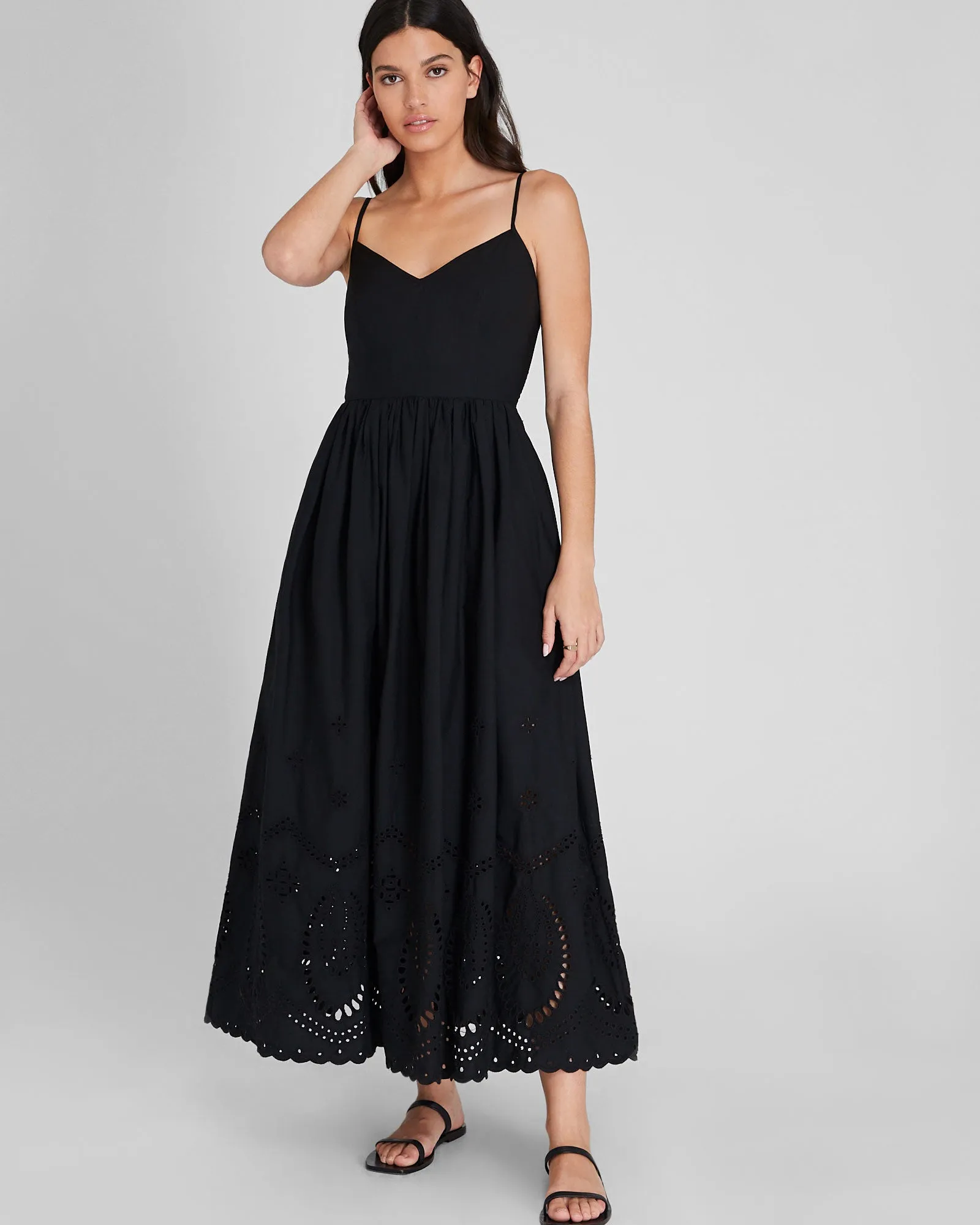 Embroidered Eyelet Maxi Dress sold by Club Monaco