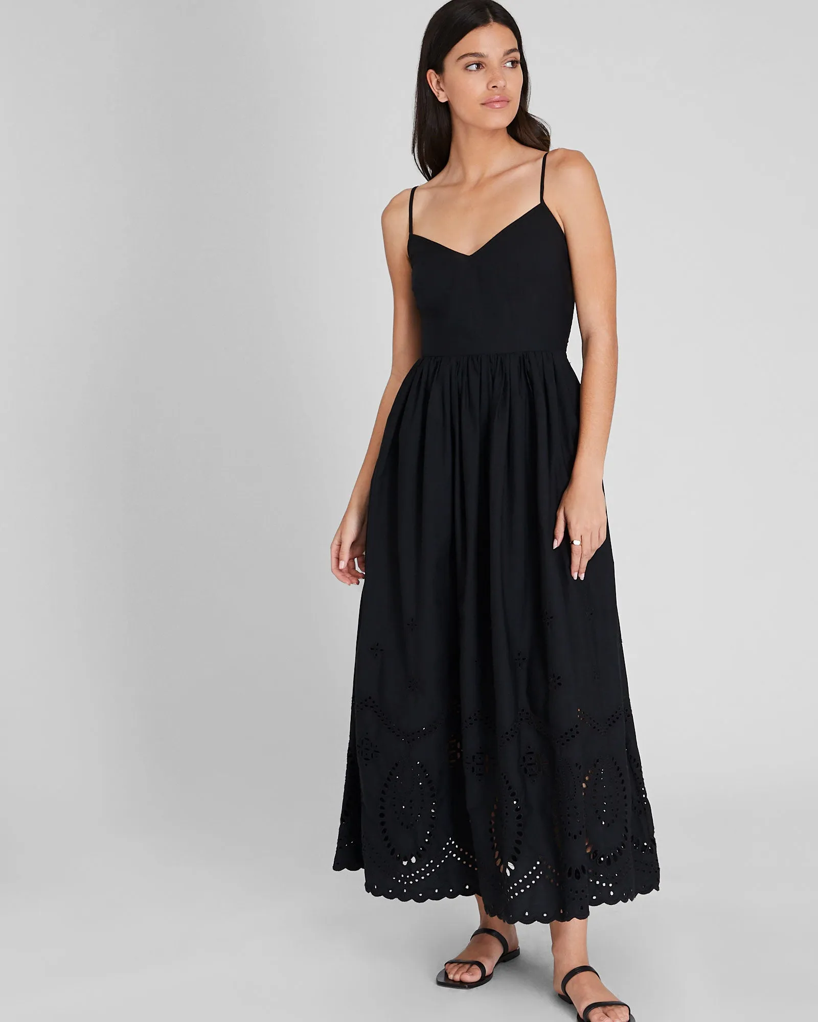 Embroidered Eyelet Maxi Dress sold by Club Monaco product image thumbnail 3