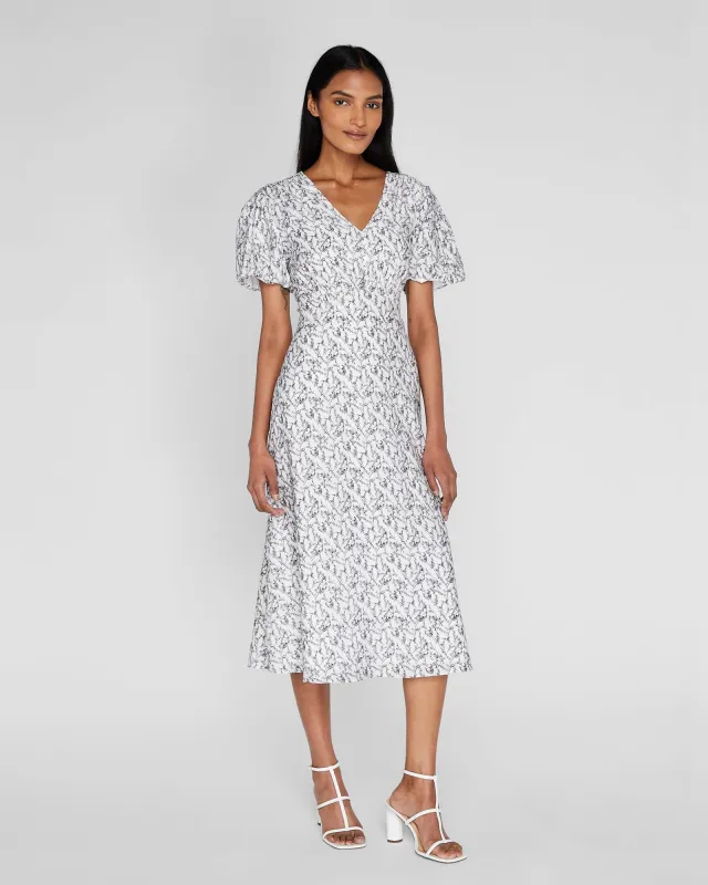 Easy Midi Button Front Dress sold by Club Monaco