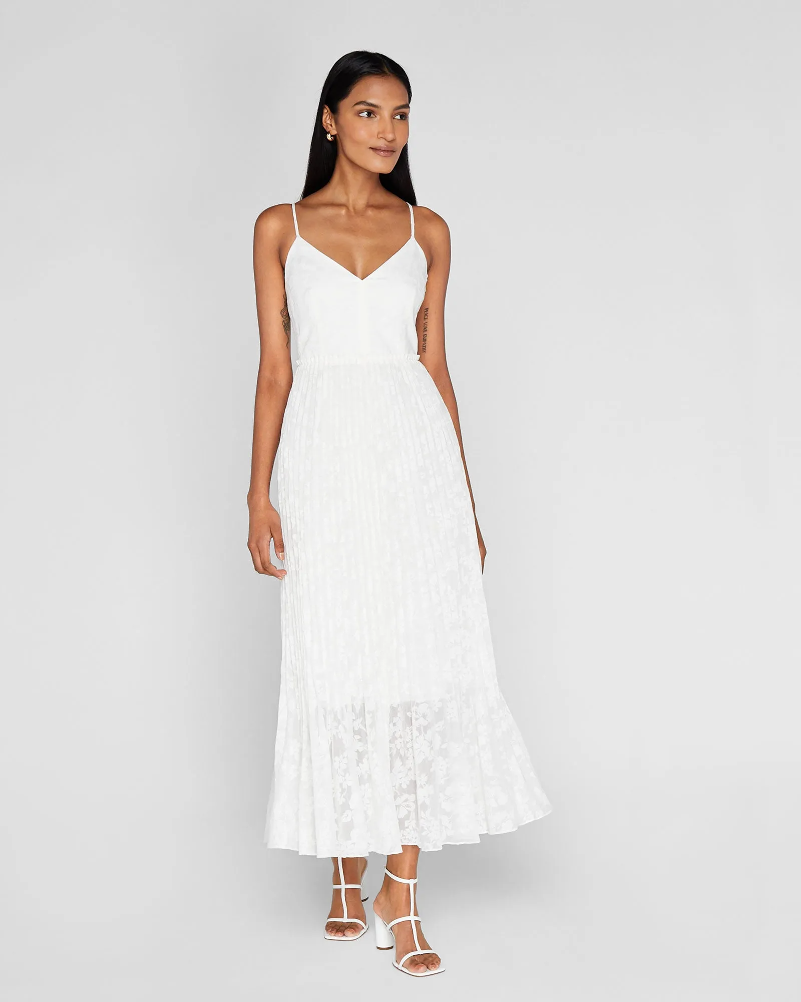 Crinkle Pleat Midi Dress sold by Club Monaco