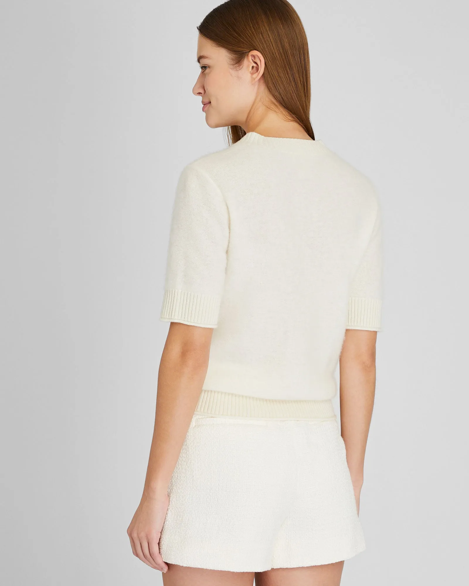 Short Sleeve Boiled Cashmere Tee sold by Club Monaco product image thumbnail 3