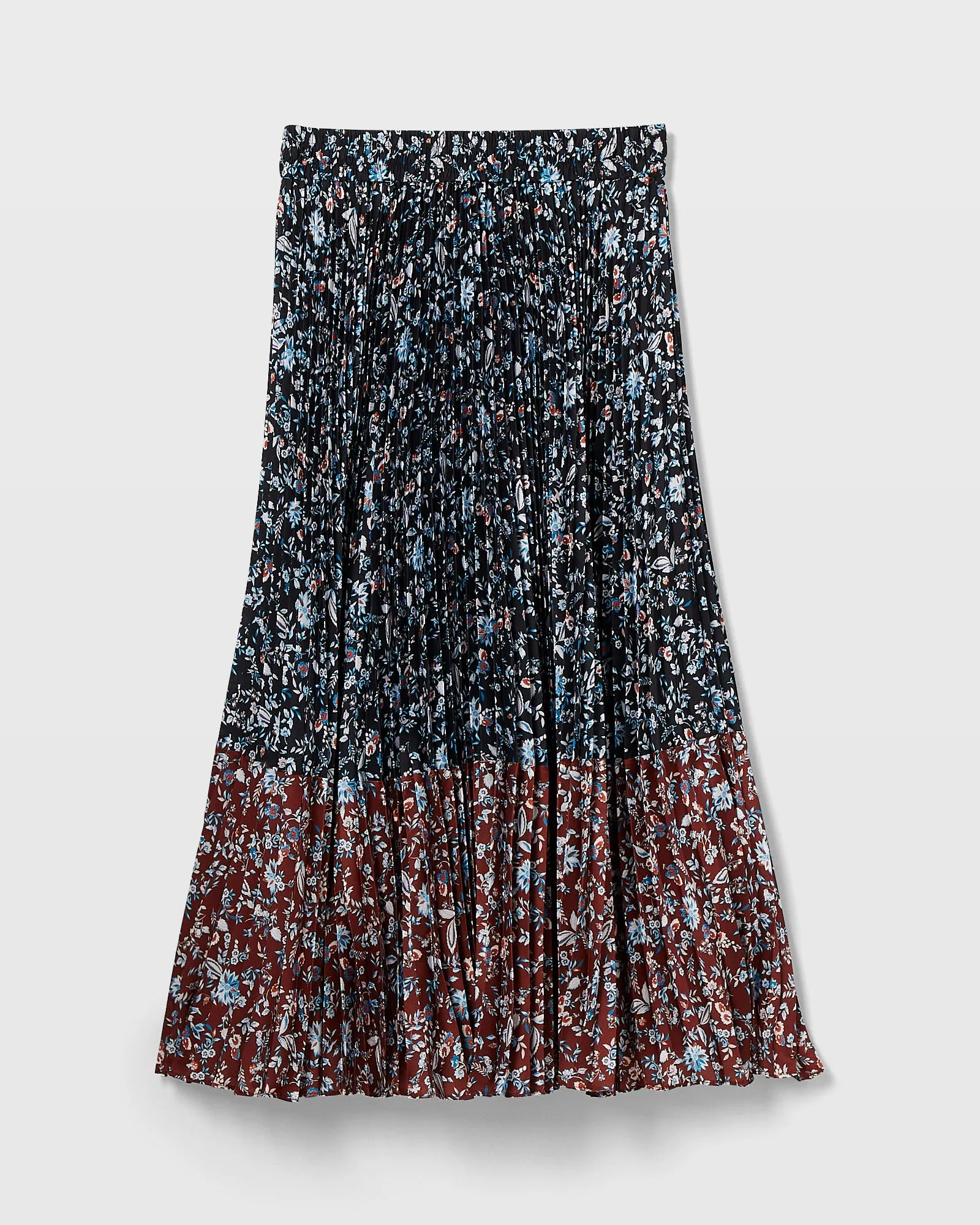 Two-Tone Floral Pleated Skirt sold by Club Monaco product image thumbnail 4