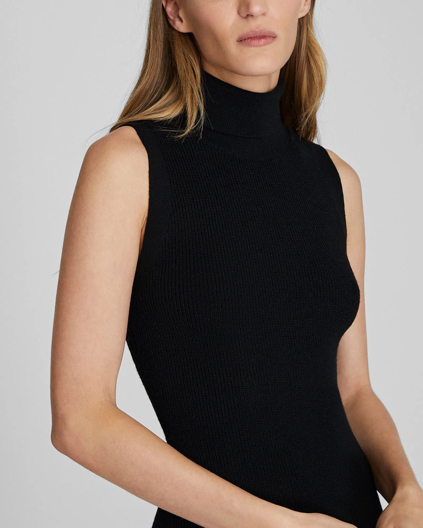 Sleeveless Merino Wool Turtleneck Midi Dress sold by Club Monaco product image thumbnail 3
