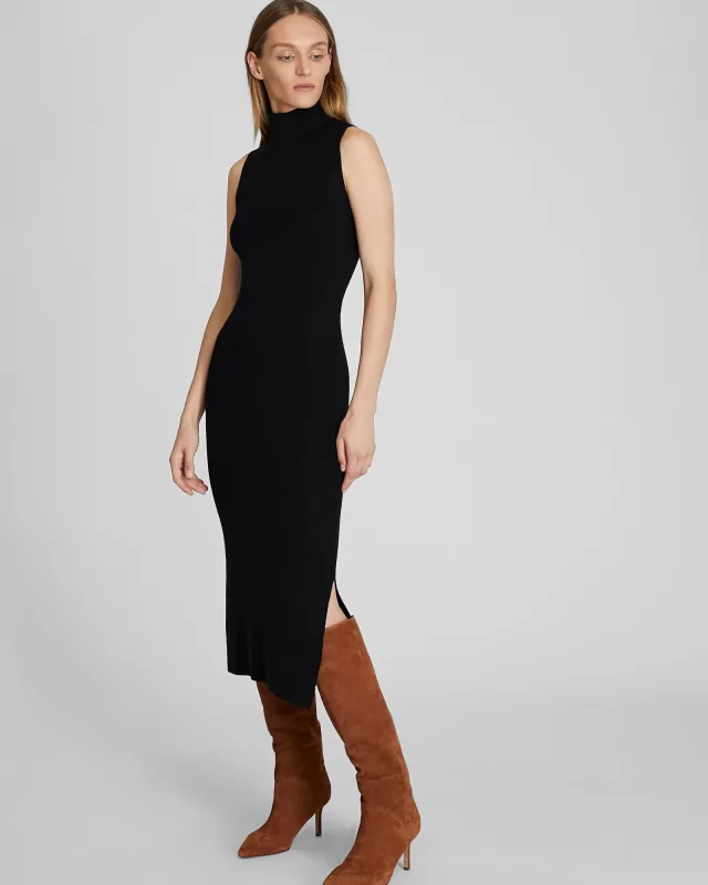 Sleeveless Merino Wool Turtleneck Midi Dress sold by Club Monaco