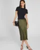 Silk Charmeuse Midi Skirt sold by Club Monaco