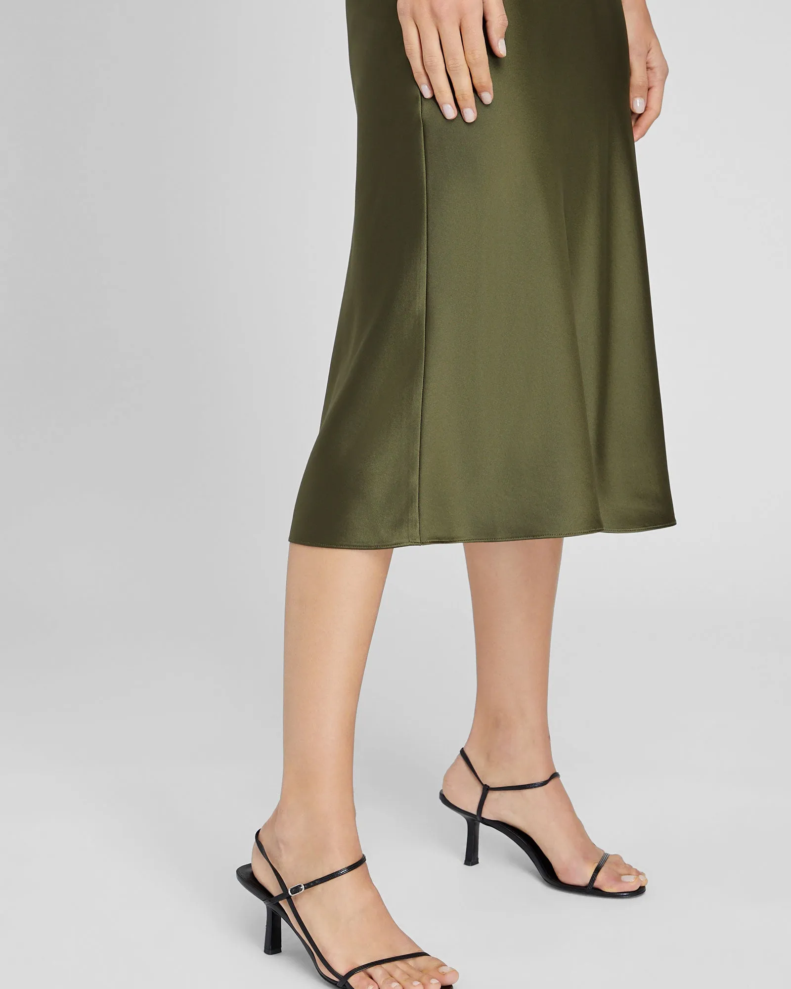 Silk Charmeuse Midi Skirt sold by Club Monaco product image thumbnail 3