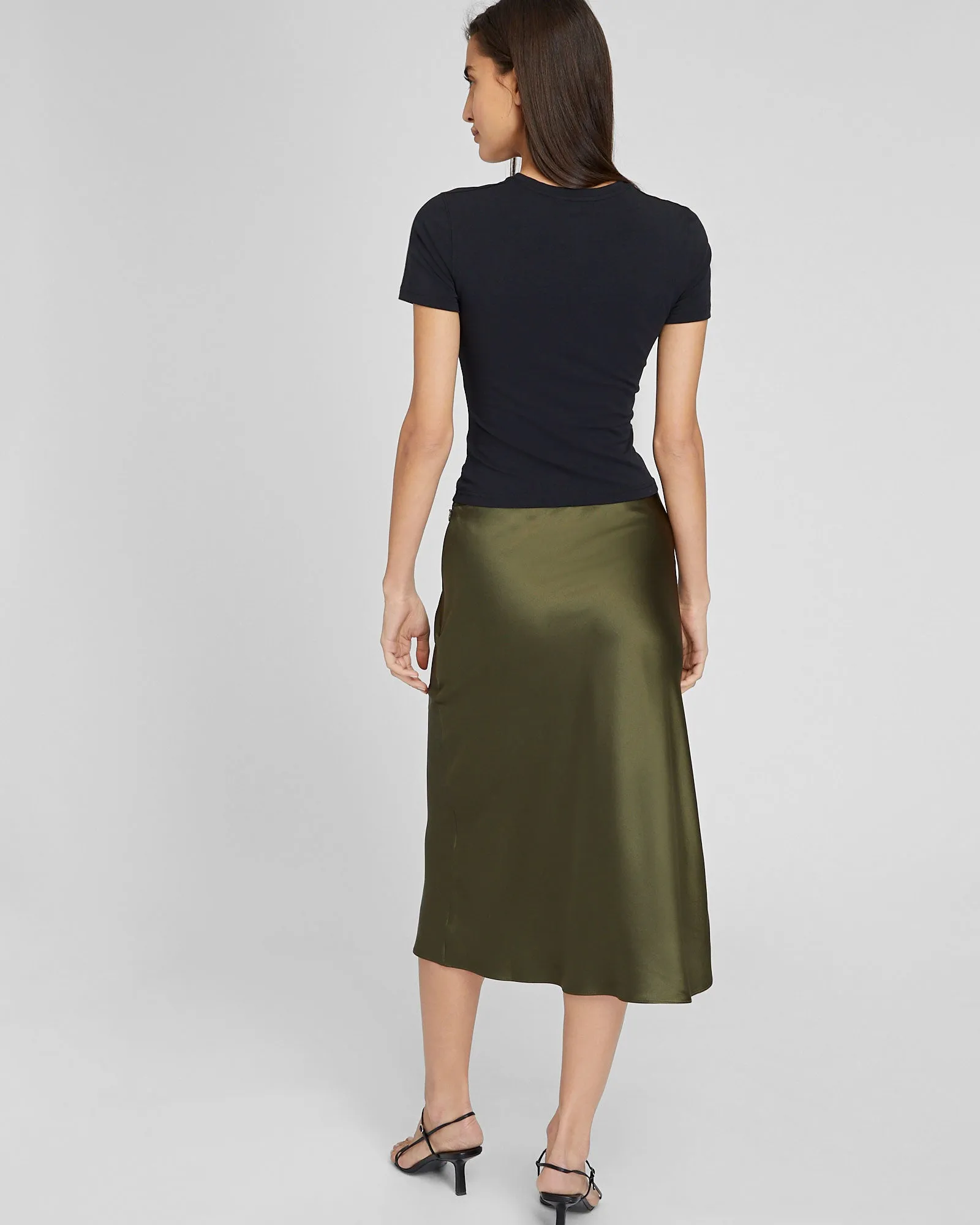 Silk Charmeuse Midi Skirt sold by Club Monaco product image thumbnail 2