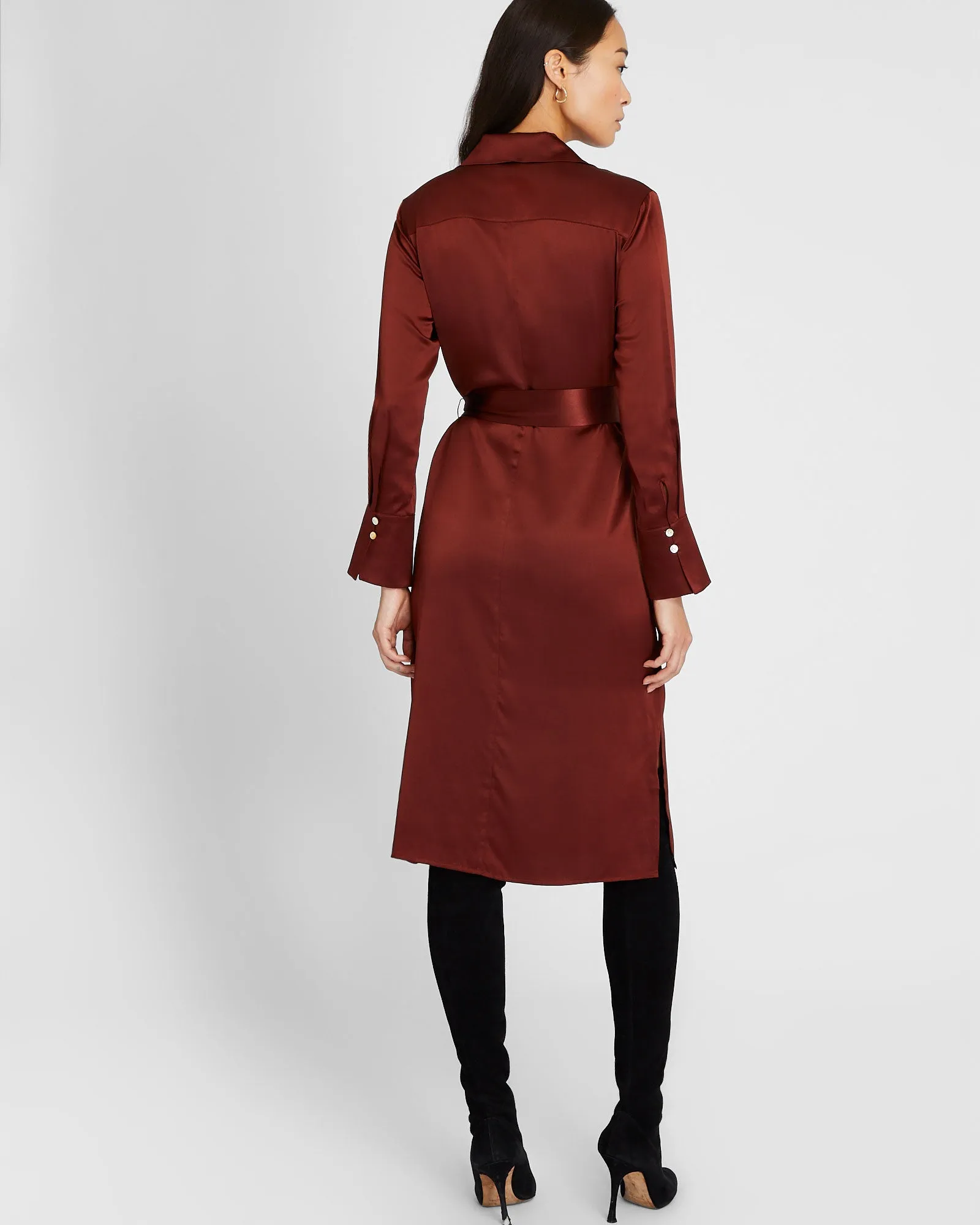 Midi Silk Charmeuse Shirt Dress sold by Club Monaco product image thumbnail 2