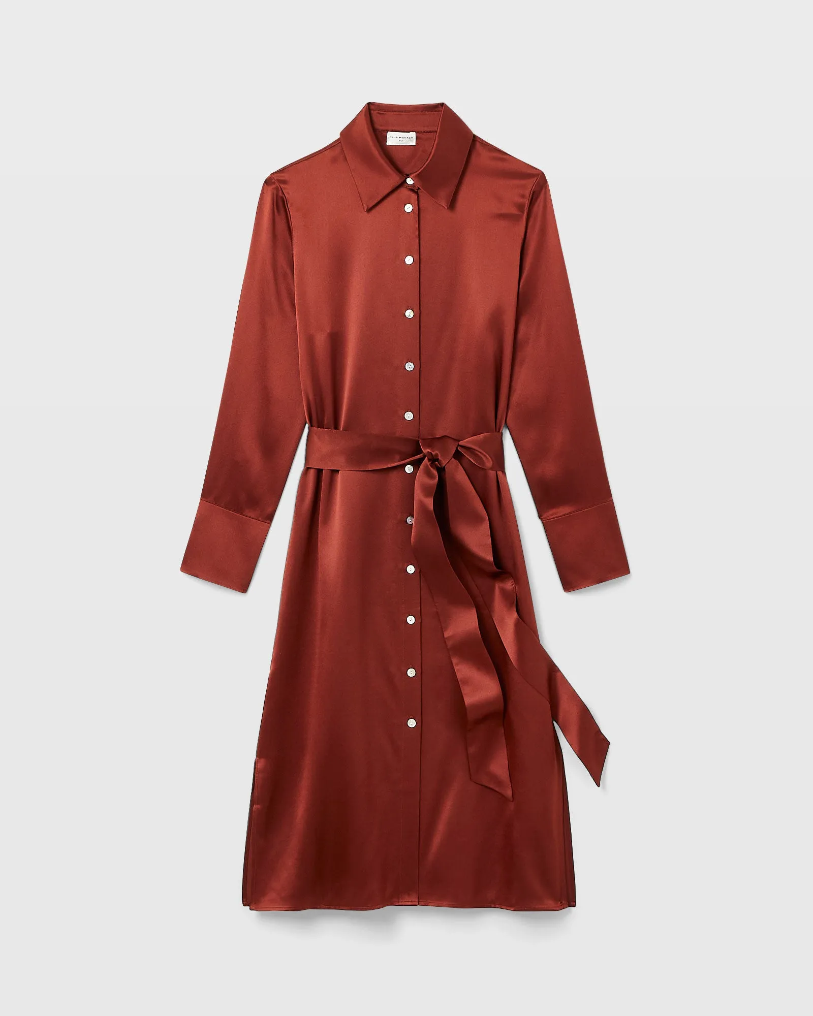 Midi Silk Charmeuse Shirt Dress sold by Club Monaco product image thumbnail 5