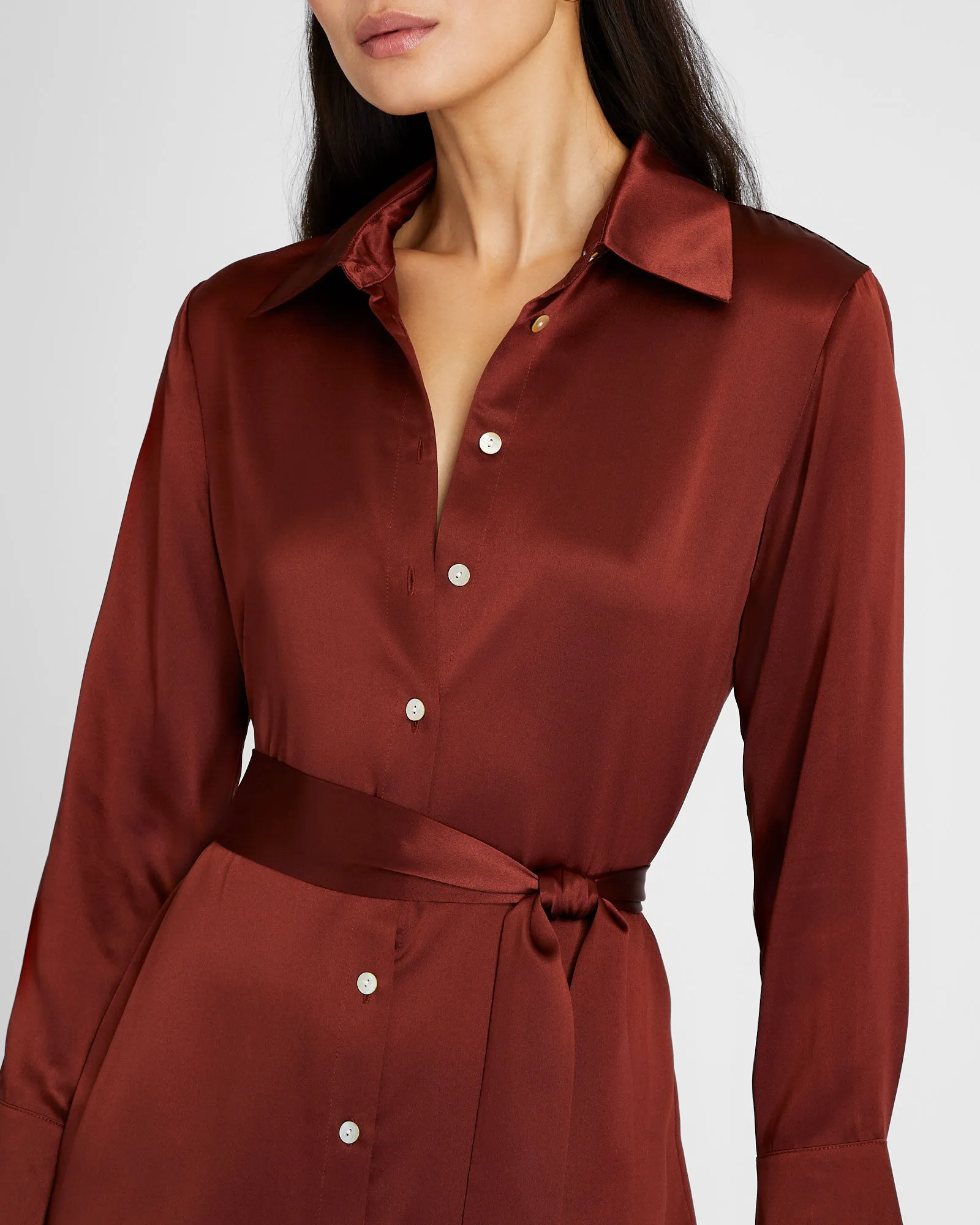 Midi Silk Charmeuse Shirt Dress sold by Club Monaco product image thumbnail 3