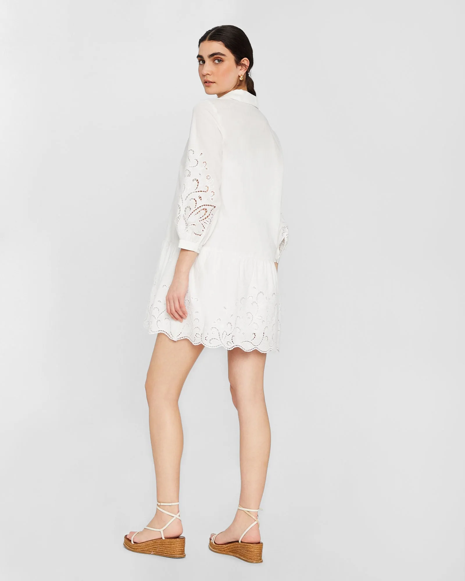Embroidered Eyelet Mini Dress sold by Club Monaco product image thumbnail 2