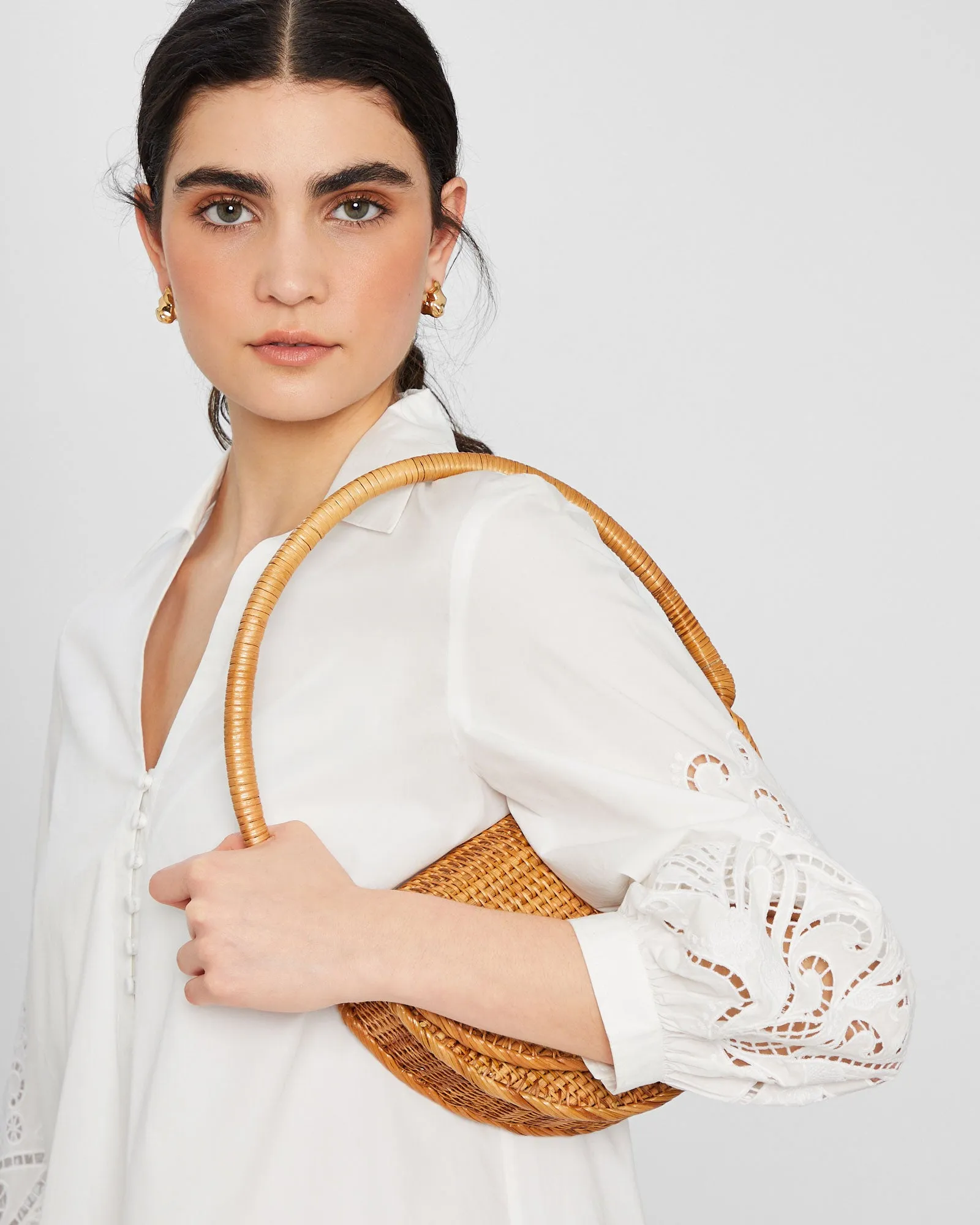 Embroidered Eyelet Mini Dress sold by Club Monaco product image thumbnail 3