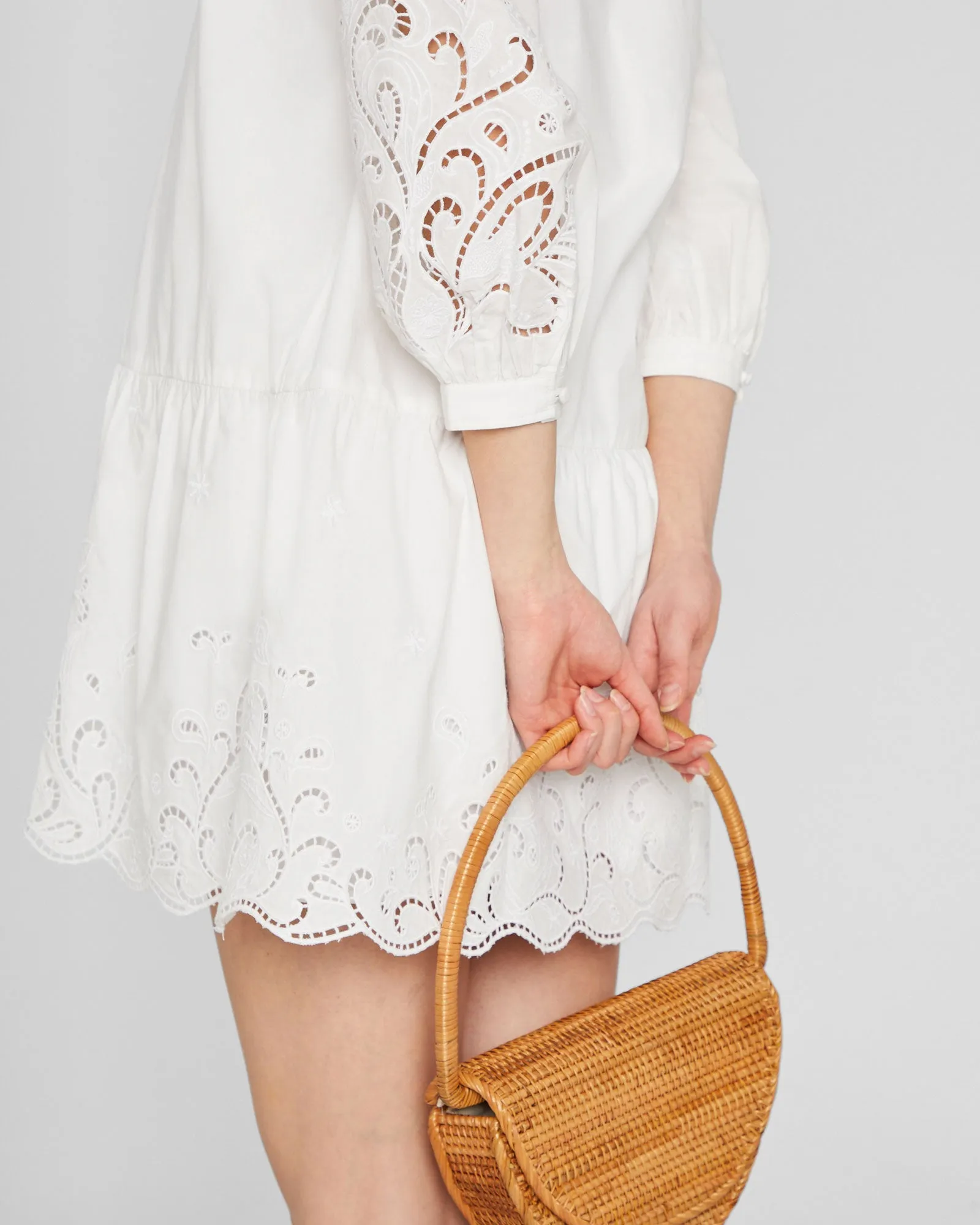 Embroidered Eyelet Mini Dress sold by Club Monaco product image thumbnail 4