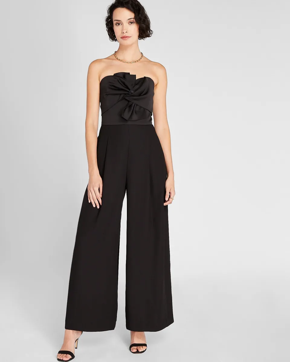 Twist Front Strapless Jumpsuit sold by Club Monaco