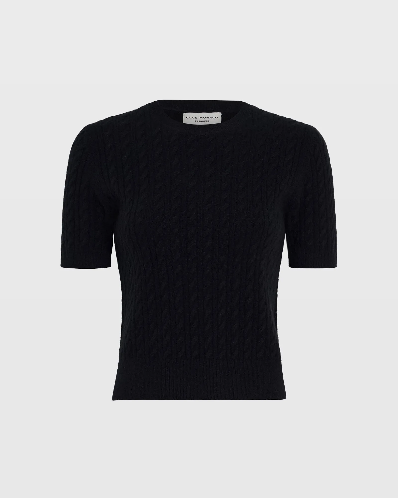 Cashmere Mini-Cable Short-Sleeve Sweater sold by Club Monaco product image thumbnail 5