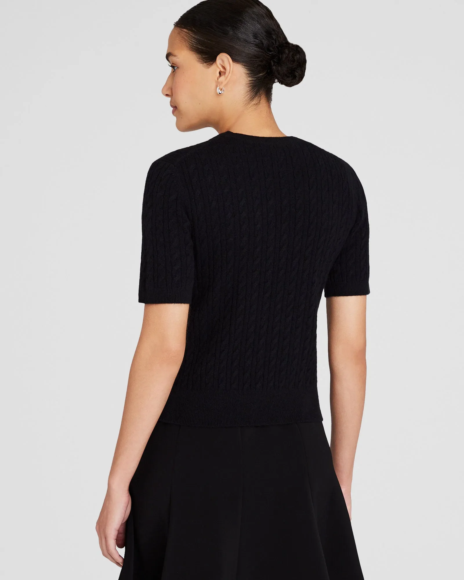 Cashmere Mini-Cable Short-Sleeve Sweater sold by Club Monaco product image thumbnail 3