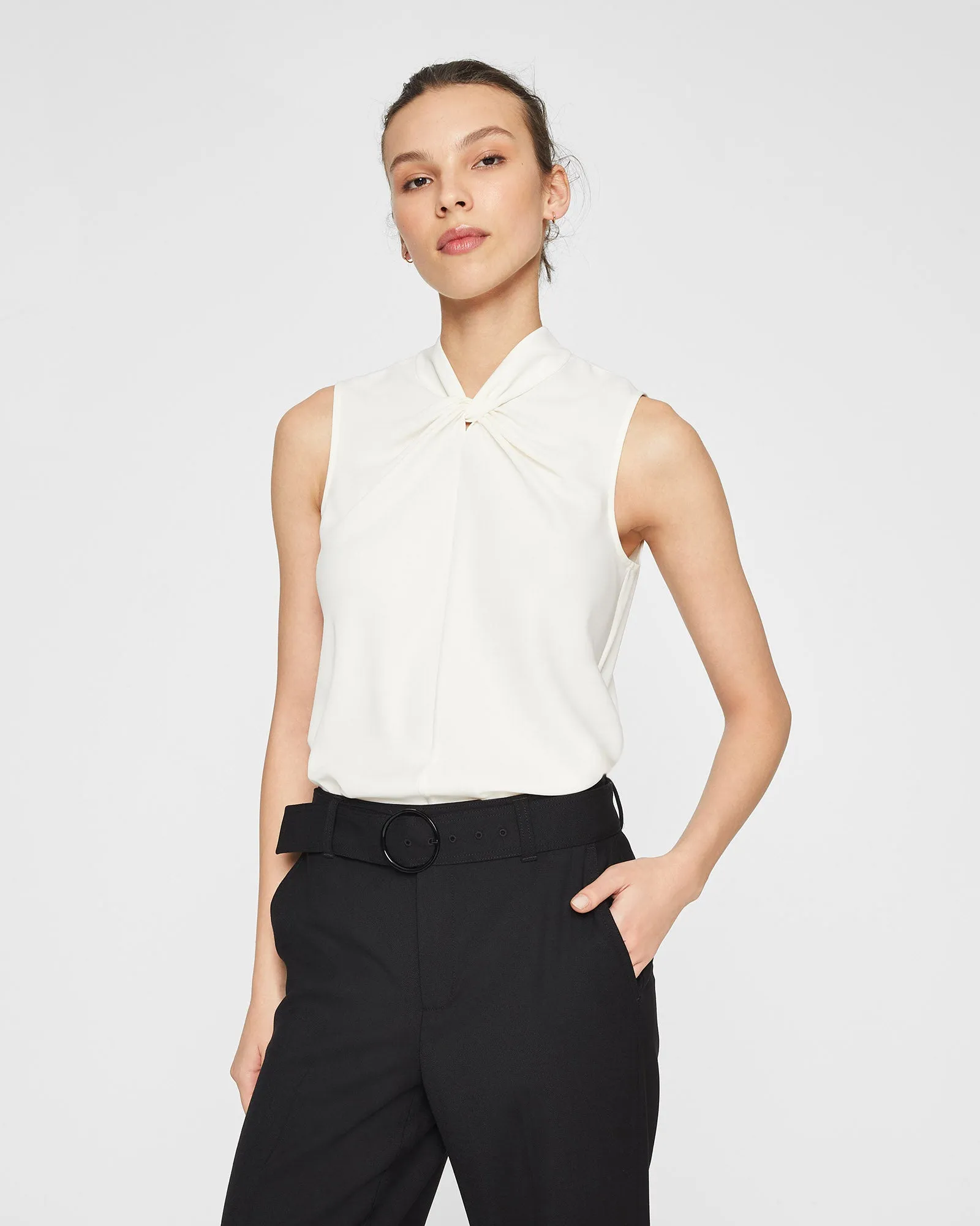 Sleeveless Twist Neck Top sold by Club Monaco