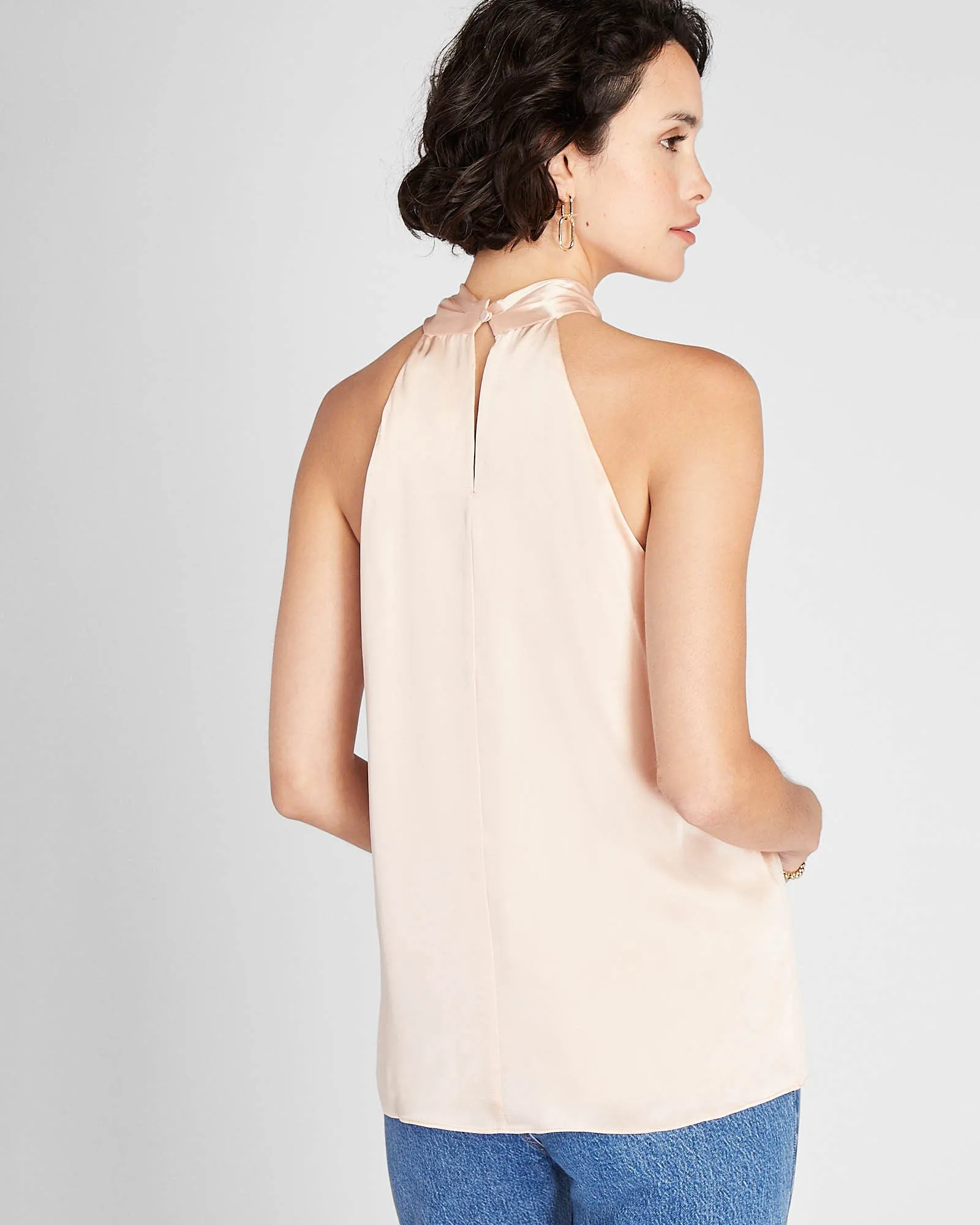 Silk Drape Halter Top sold by Club Monaco product image thumbnail 2