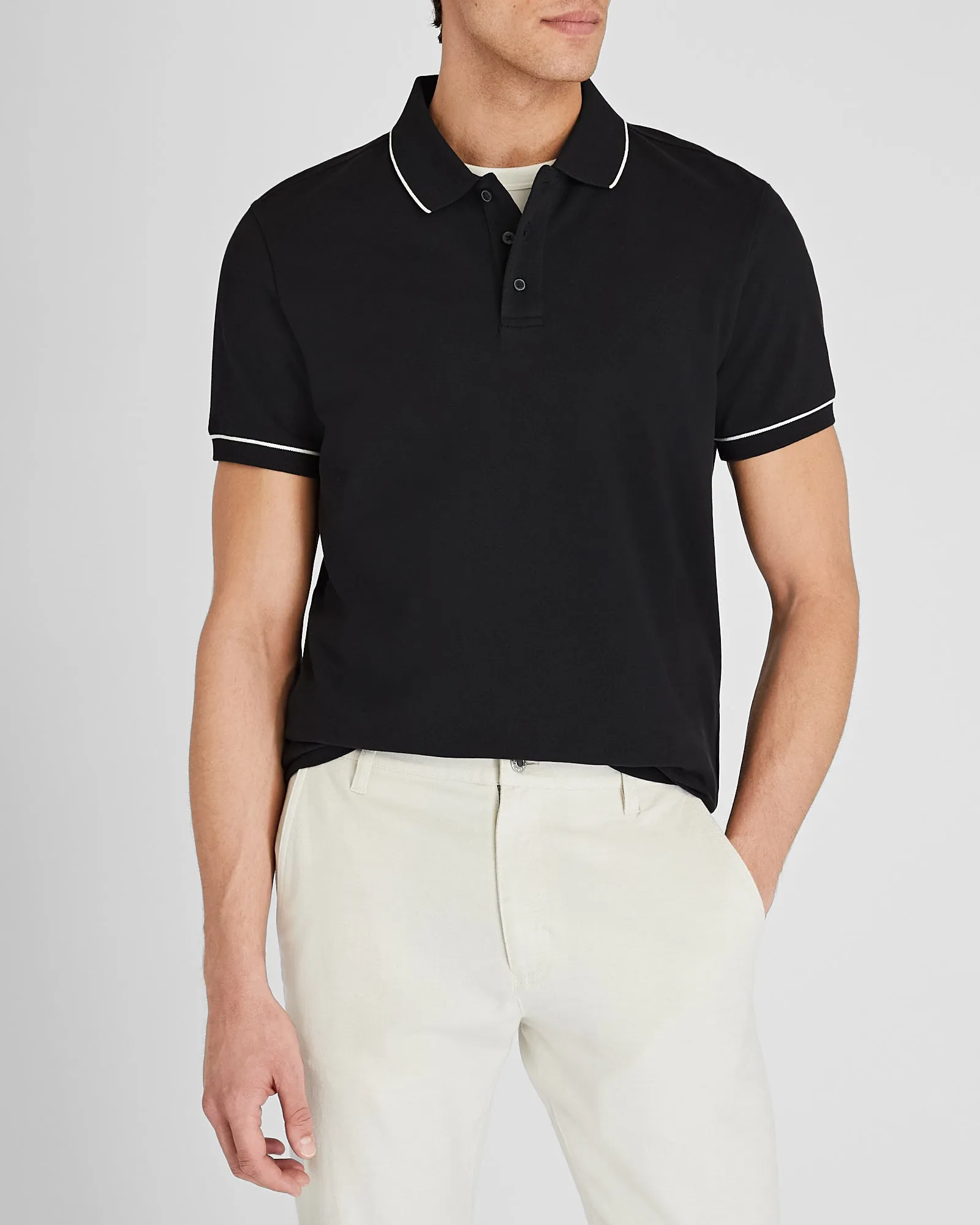 Tipped Piqué Polo sold by Club Monaco