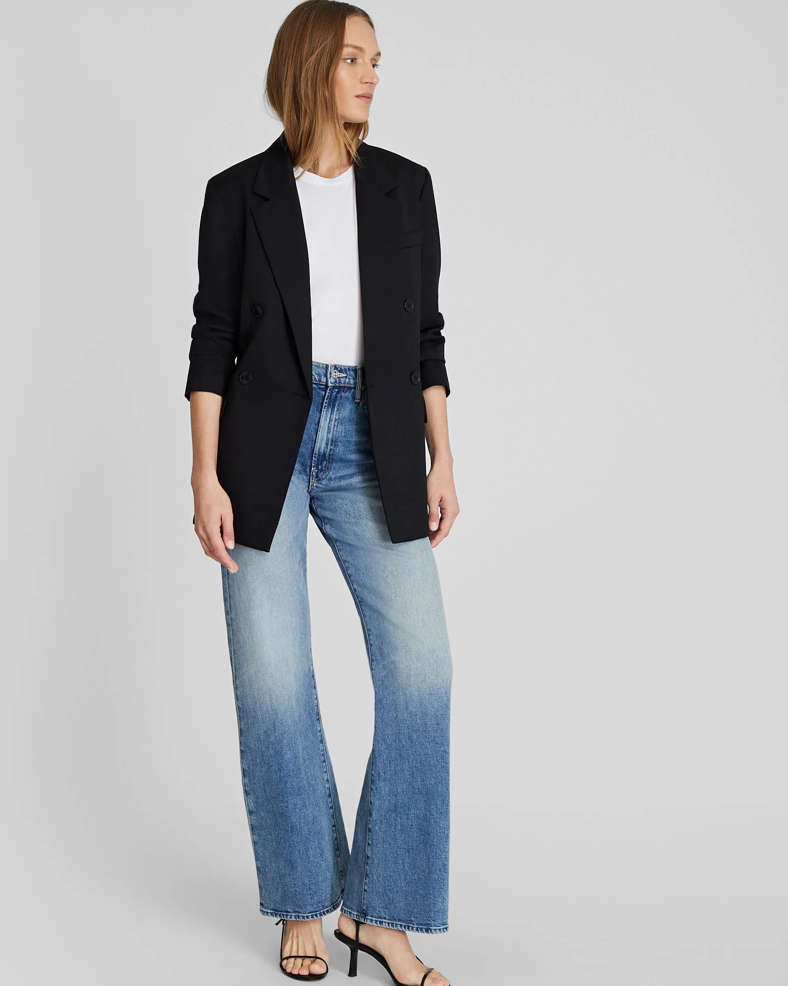 MOTHER The Lasso Sneak Wide Leg Jeans sold by Club Monaco