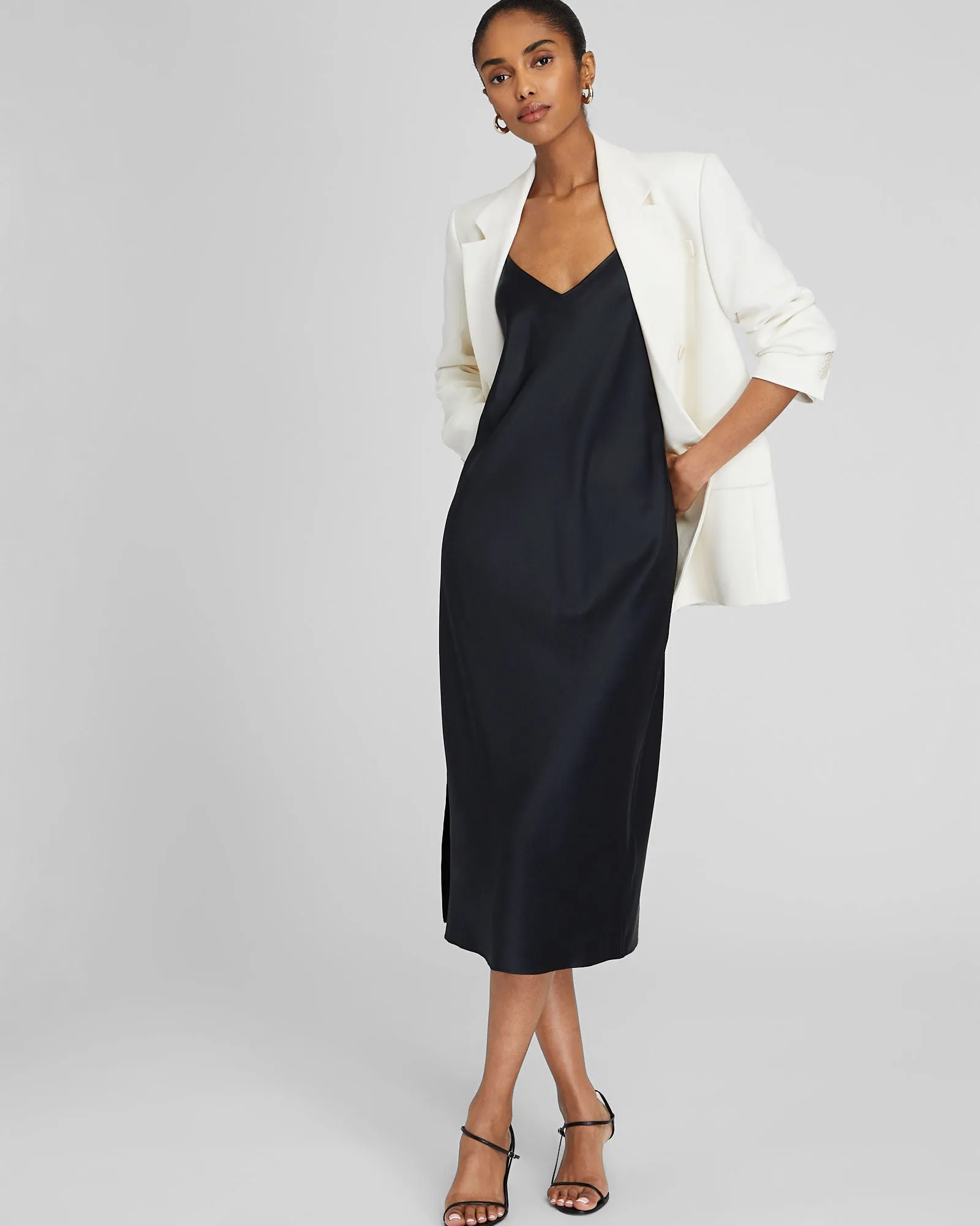 Silk Charmeuse Midi Slip Dress sold by Club Monaco
