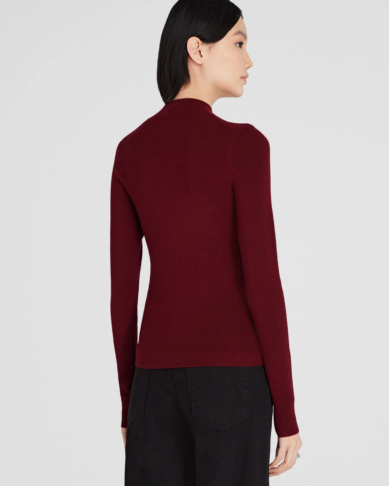 Merino Rib Mockneck Sweater sold by Club Monaco product image thumbnail 3