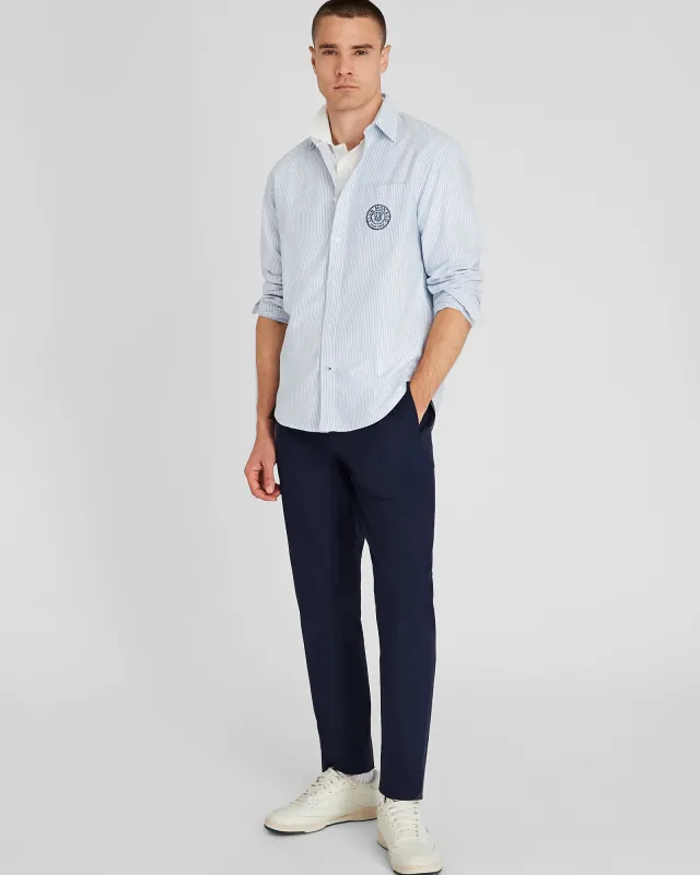 Striped Crest Oxford Shirt sold by Club Monaco