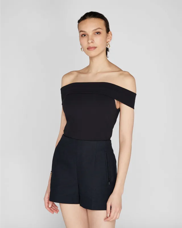 Luxe Crepe Off-The-Shoulder Top sold by Club Monaco