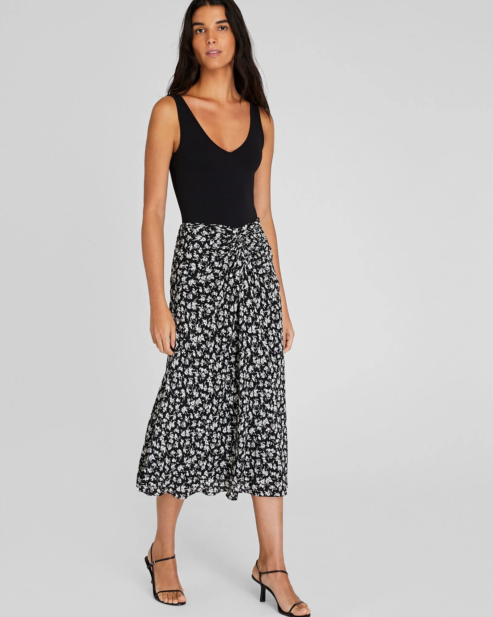 Printed Twist-Front Midi Skirt sold by Club Monaco product image thumbnail 4