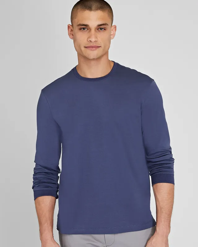 Long-Sleeve Refined Crew Tee sold by Club Monaco