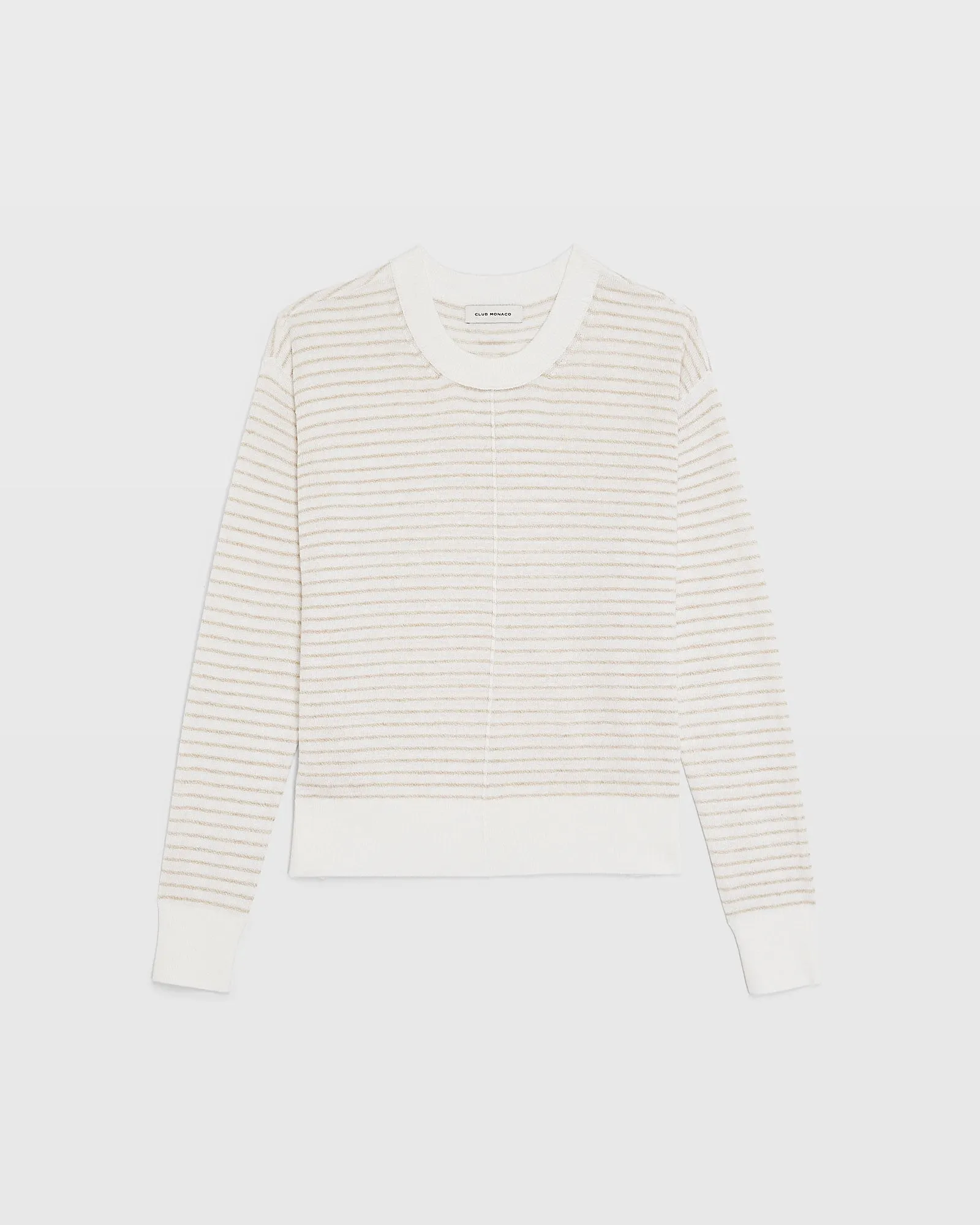 Signature Stripe Linen Crewneck Sweater sold by Club Monaco product image thumbnail 5